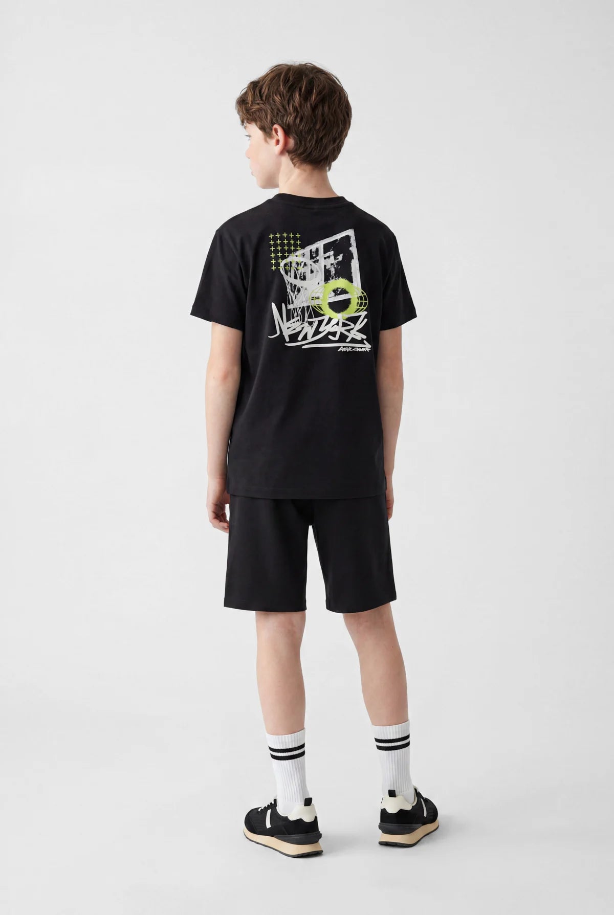 Boys' Crew Neck Printed Oversize T-Shirt