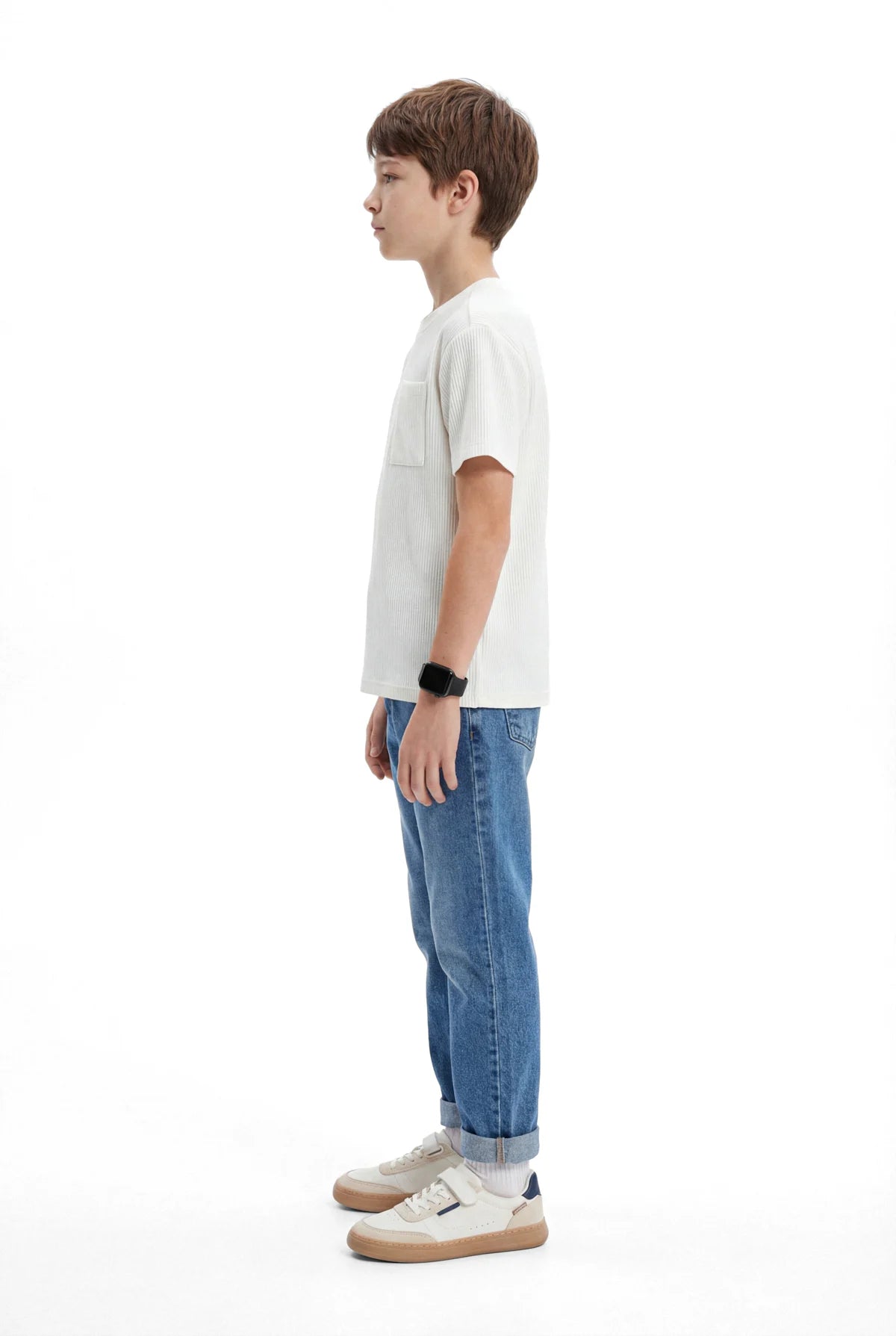 Boys' Textured T-shirt with Pocket Detail