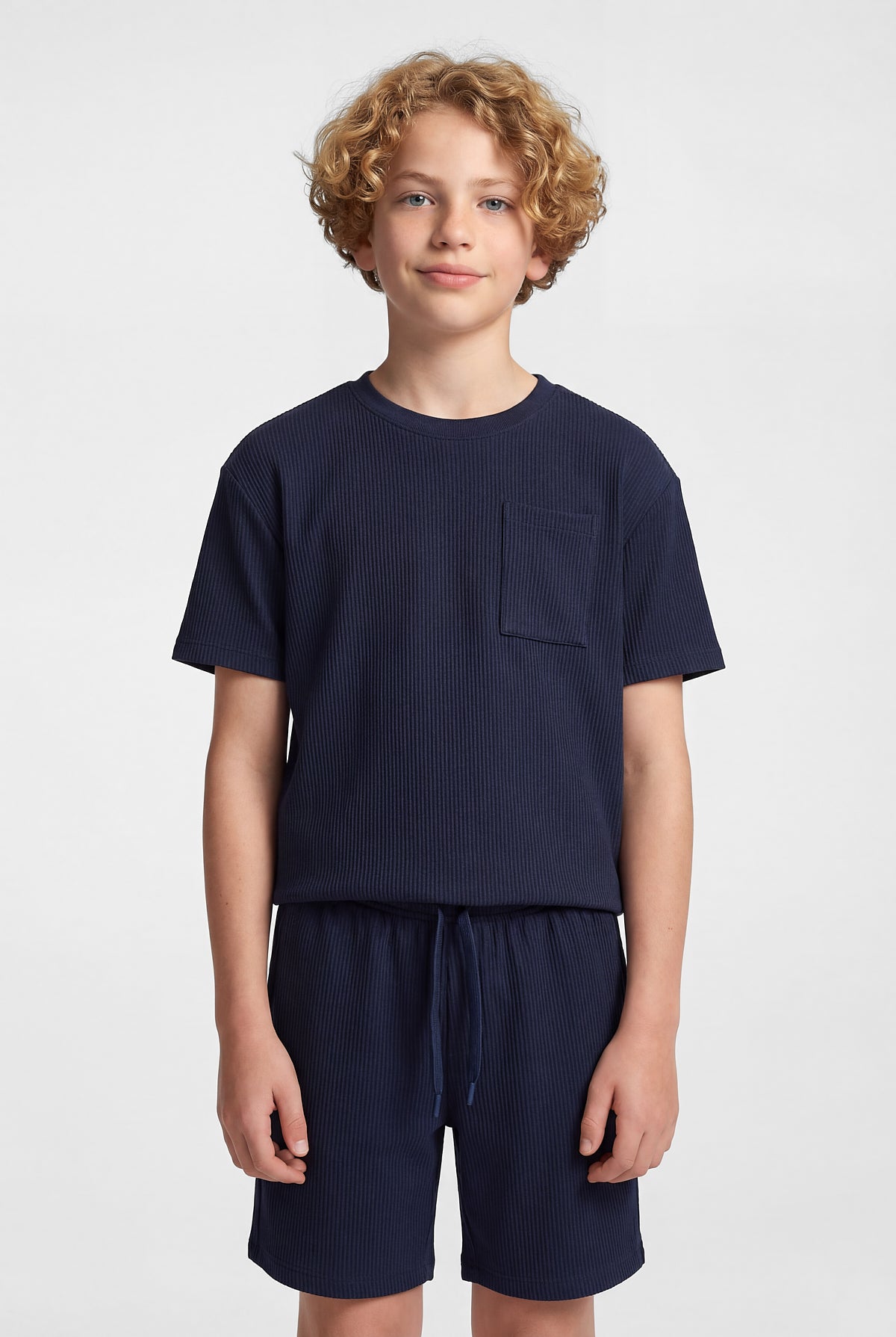 Boys' Textured T-shirt with Pocket Detail