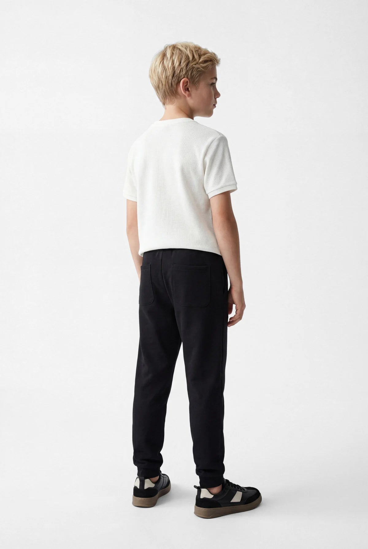 Boys' Textured T-shirt with Text Print