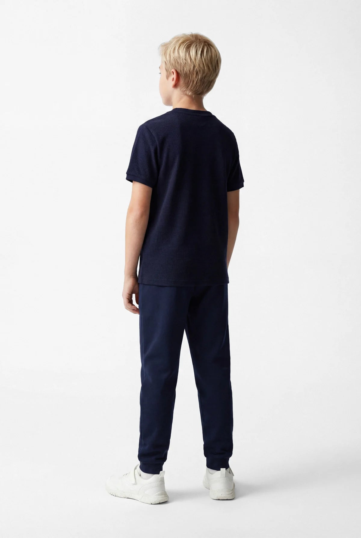 Boys' Textured T-shirt with Text Print