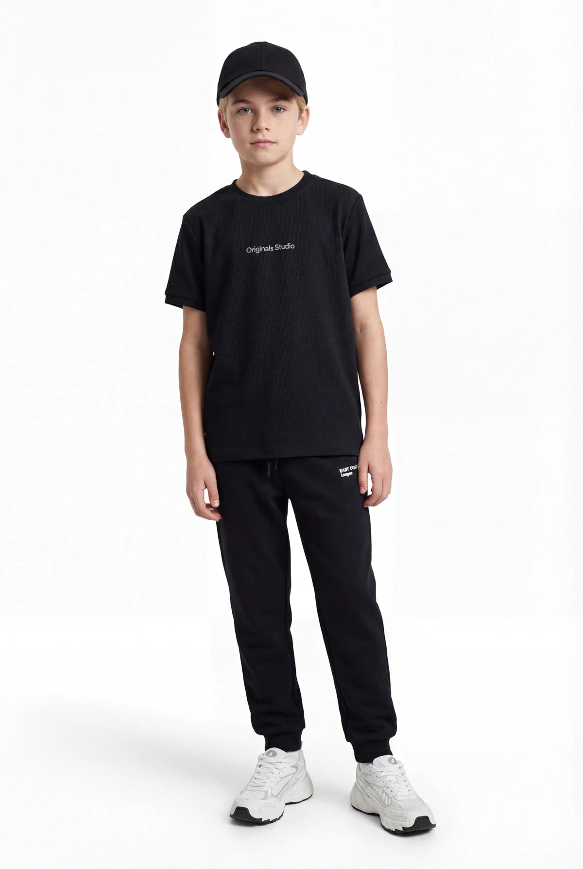 Boys' Textured T-shirt with Text Print