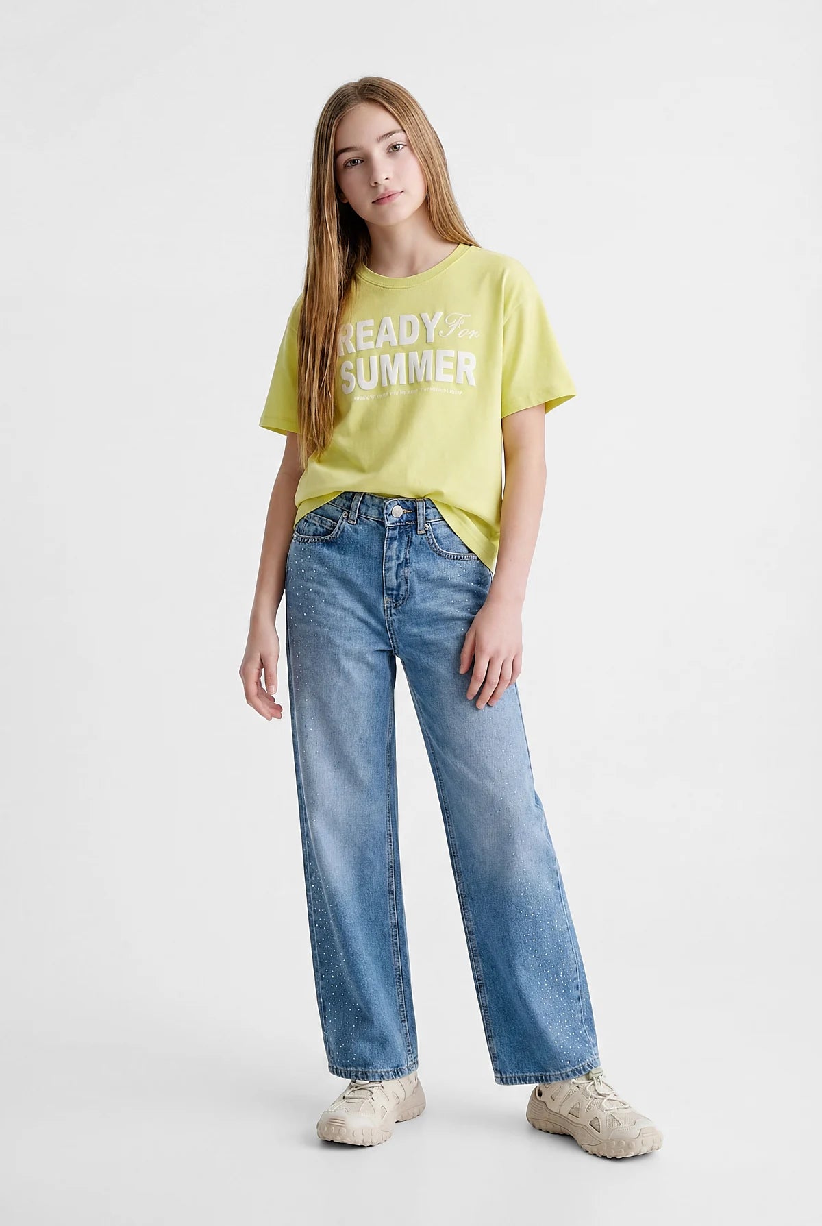 Girls' Crew Neck Printed T-shirt