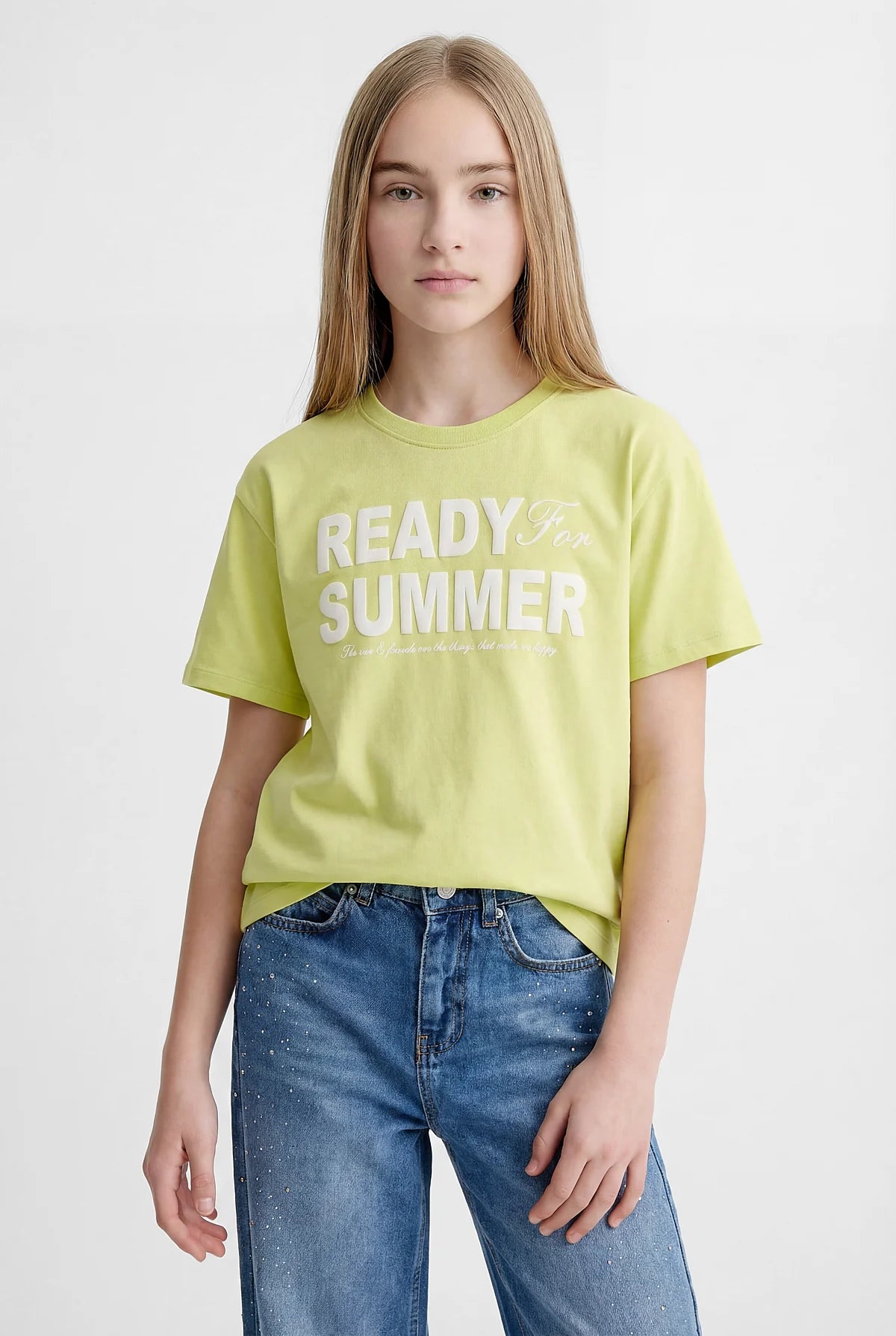 Girls' Crew Neck Printed T-shirt