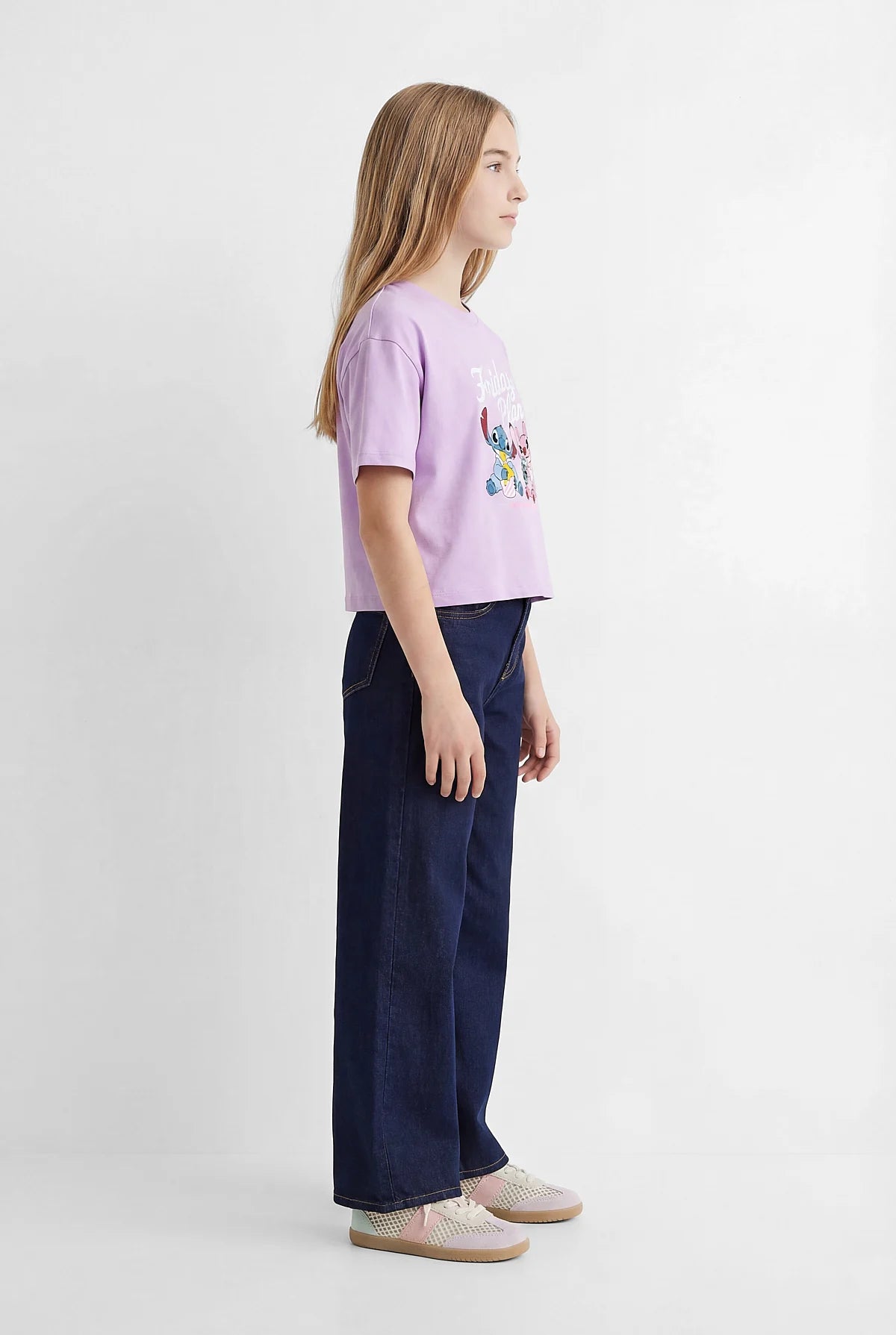 Girls' Detailed Basic T-shirt