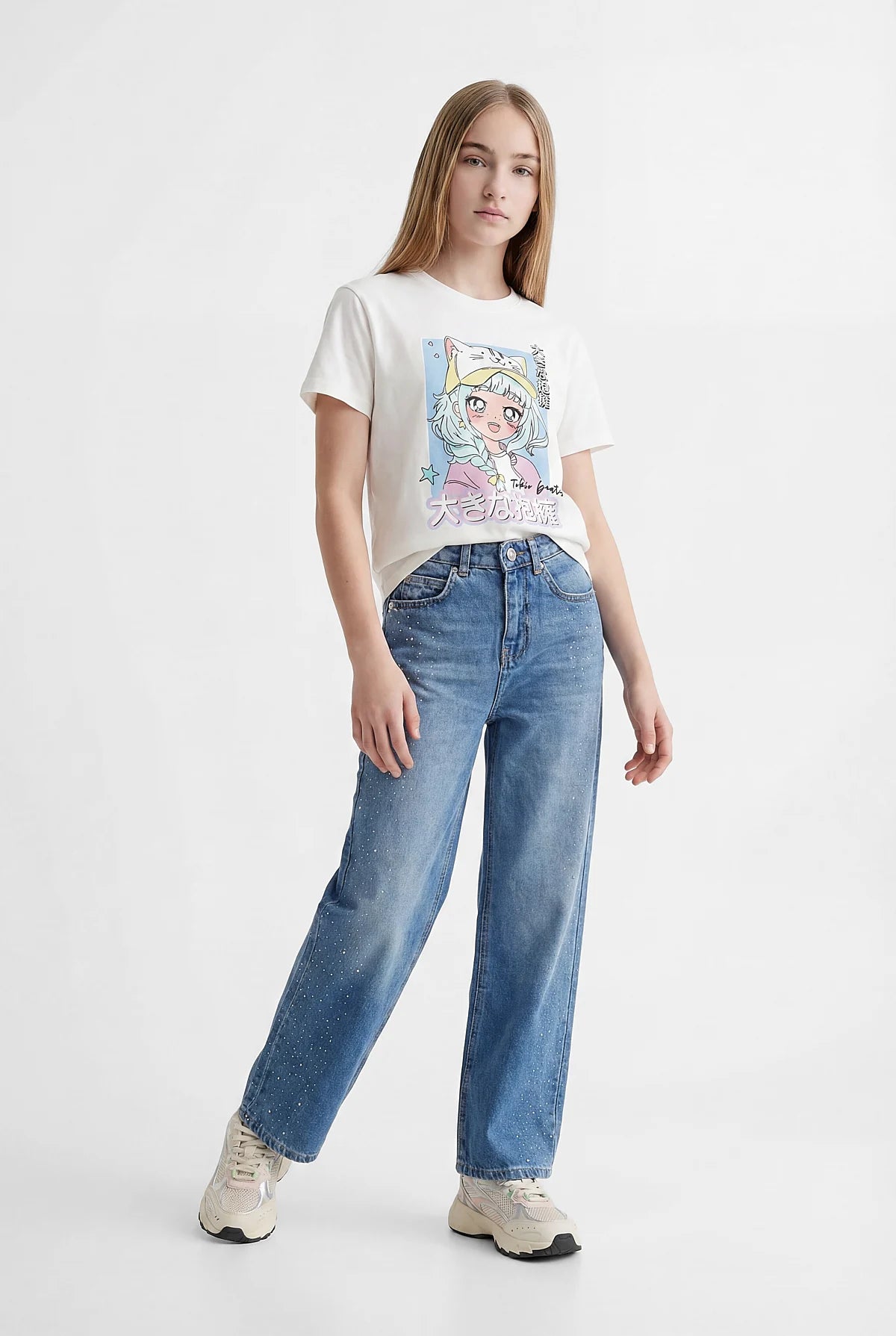 Girls' Crew Neck Printed T-shirt