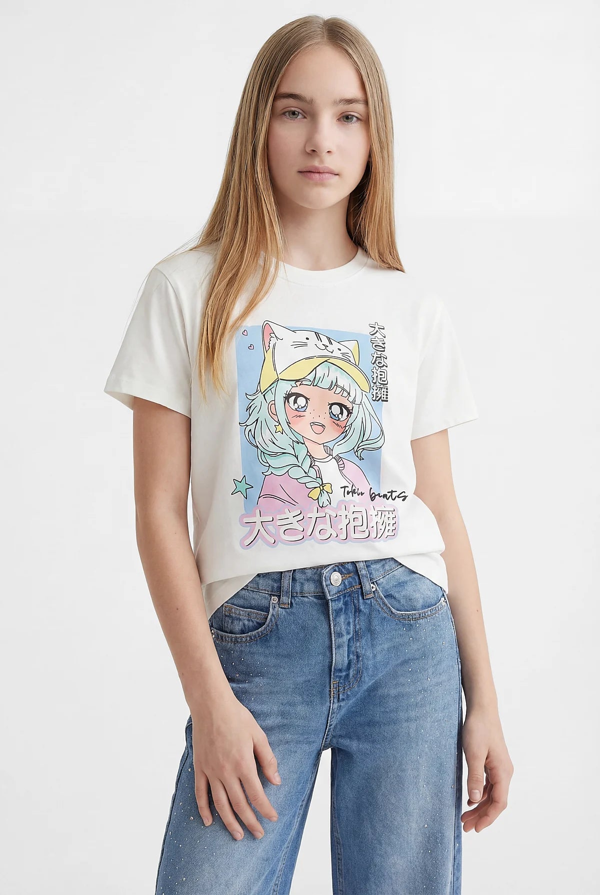 Girls' Crew Neck Printed T-shirt