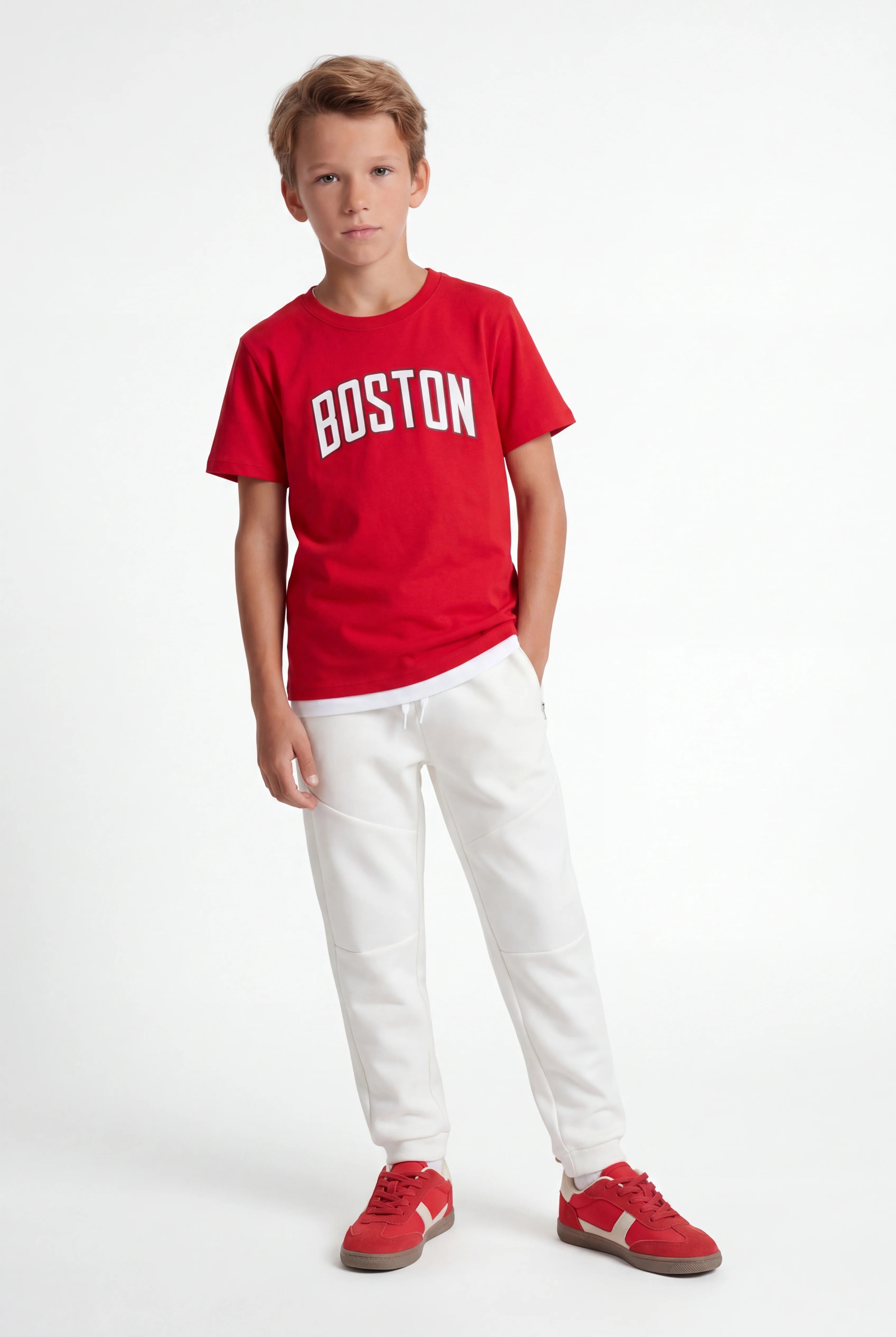 Boys' Crew Neck Basic T-shirt