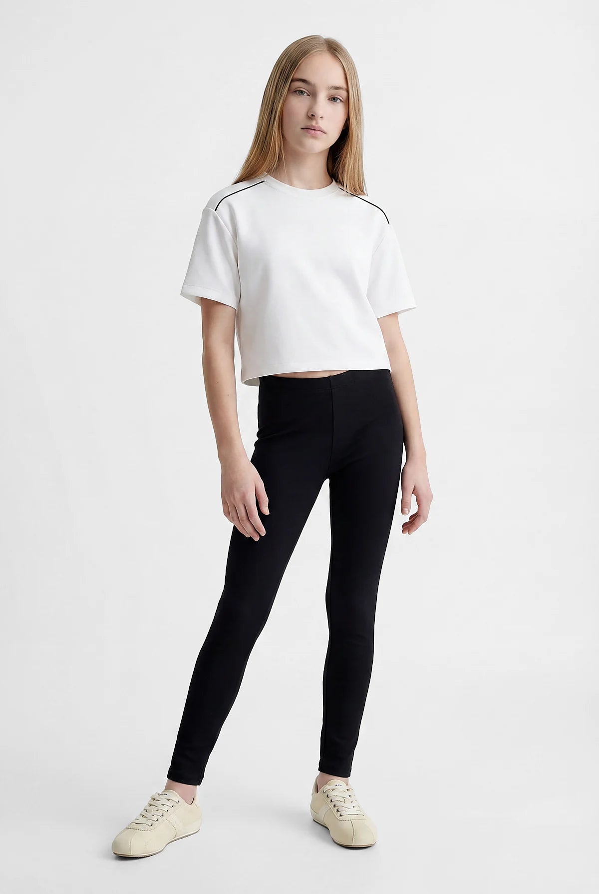 Girls' Striped Detail T-shirt