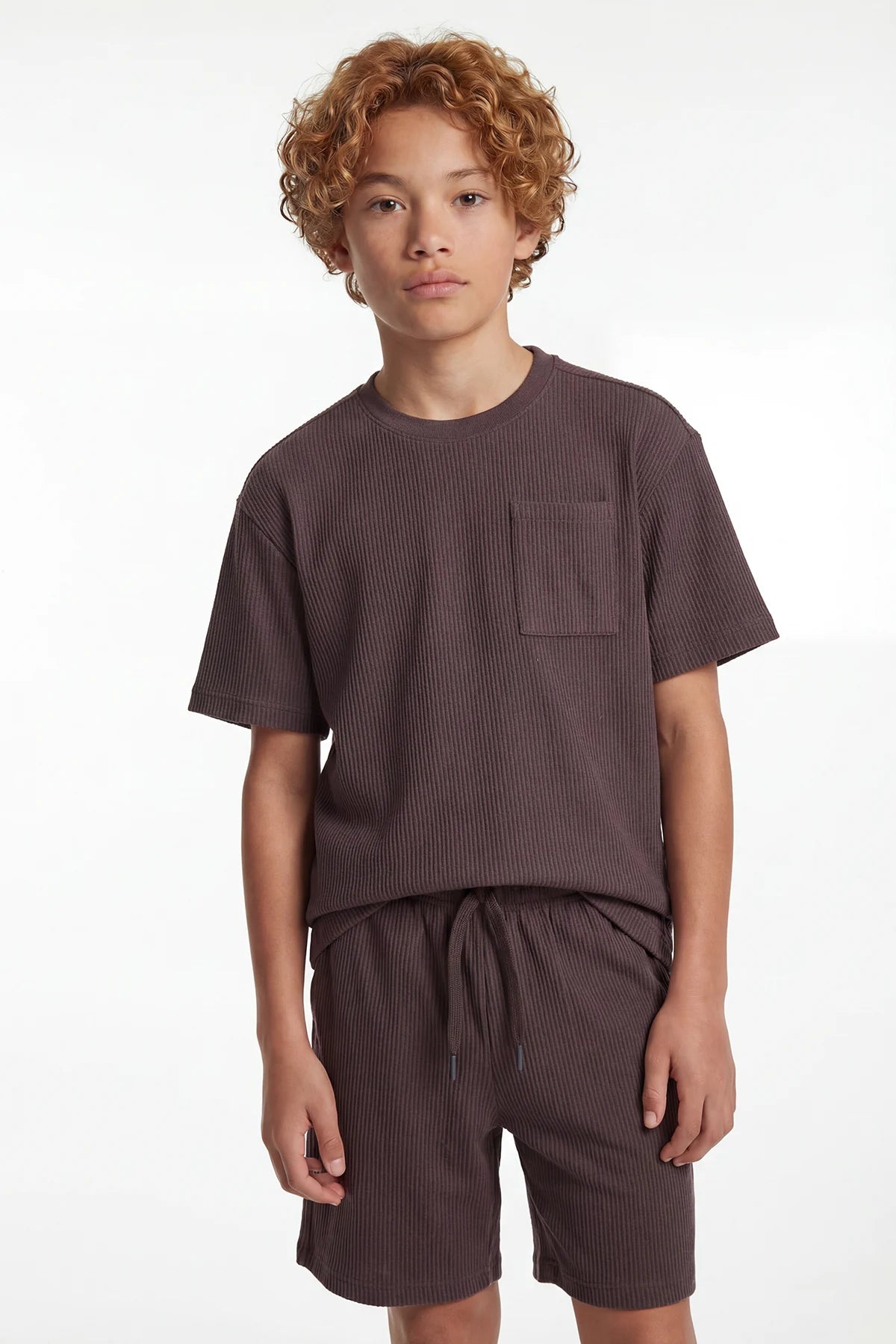 Boys' Textured T-shirt with Pocket Detail