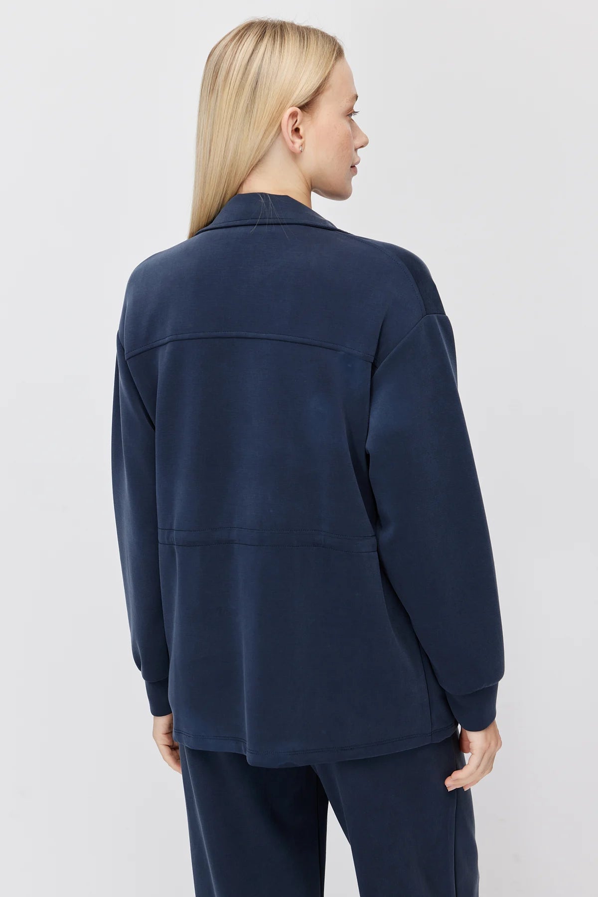 Women's Thin Sweatshirt with Adjustable Waist Drawstring