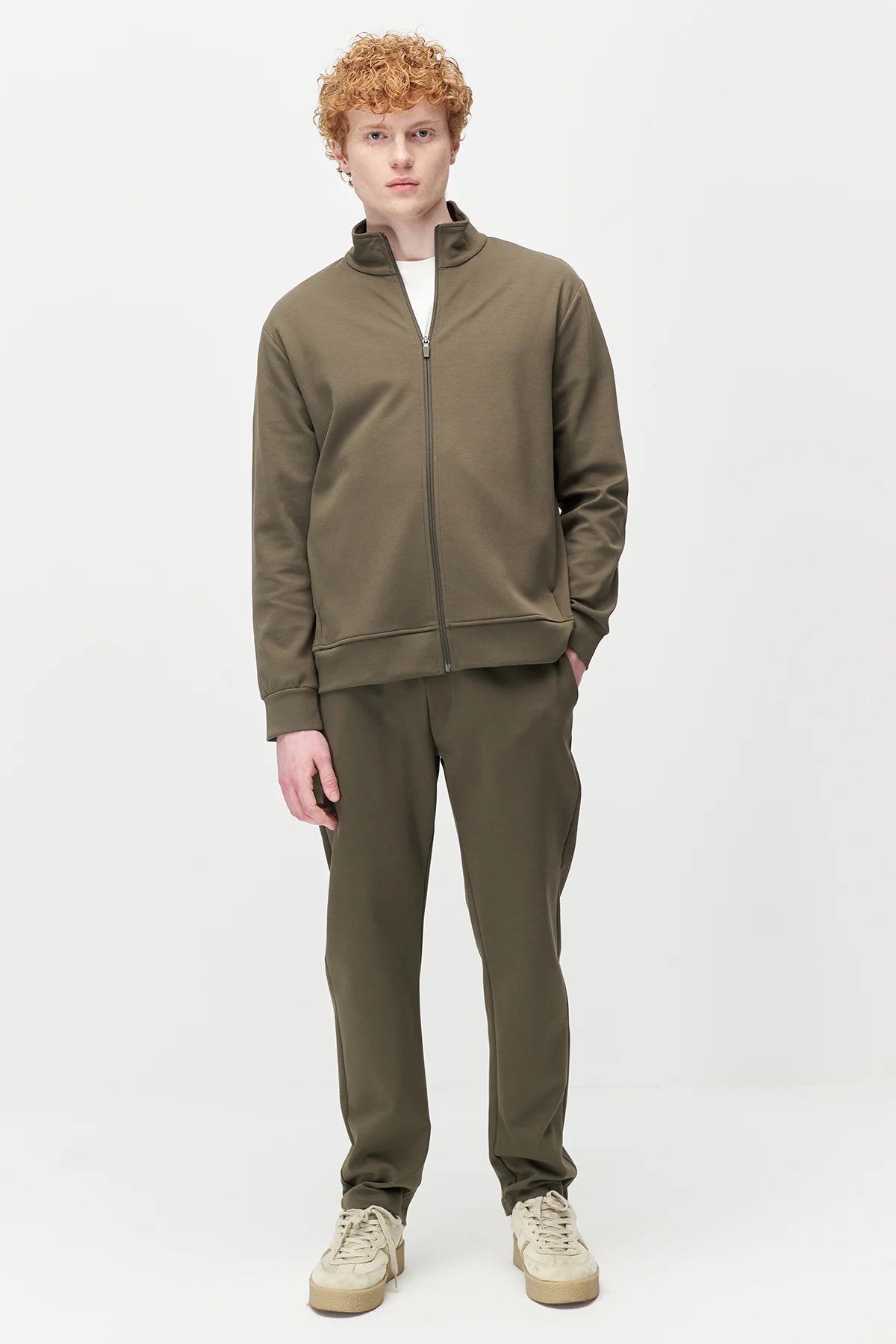Men's Stand-Up Collar Zip-Up Sweatshirt