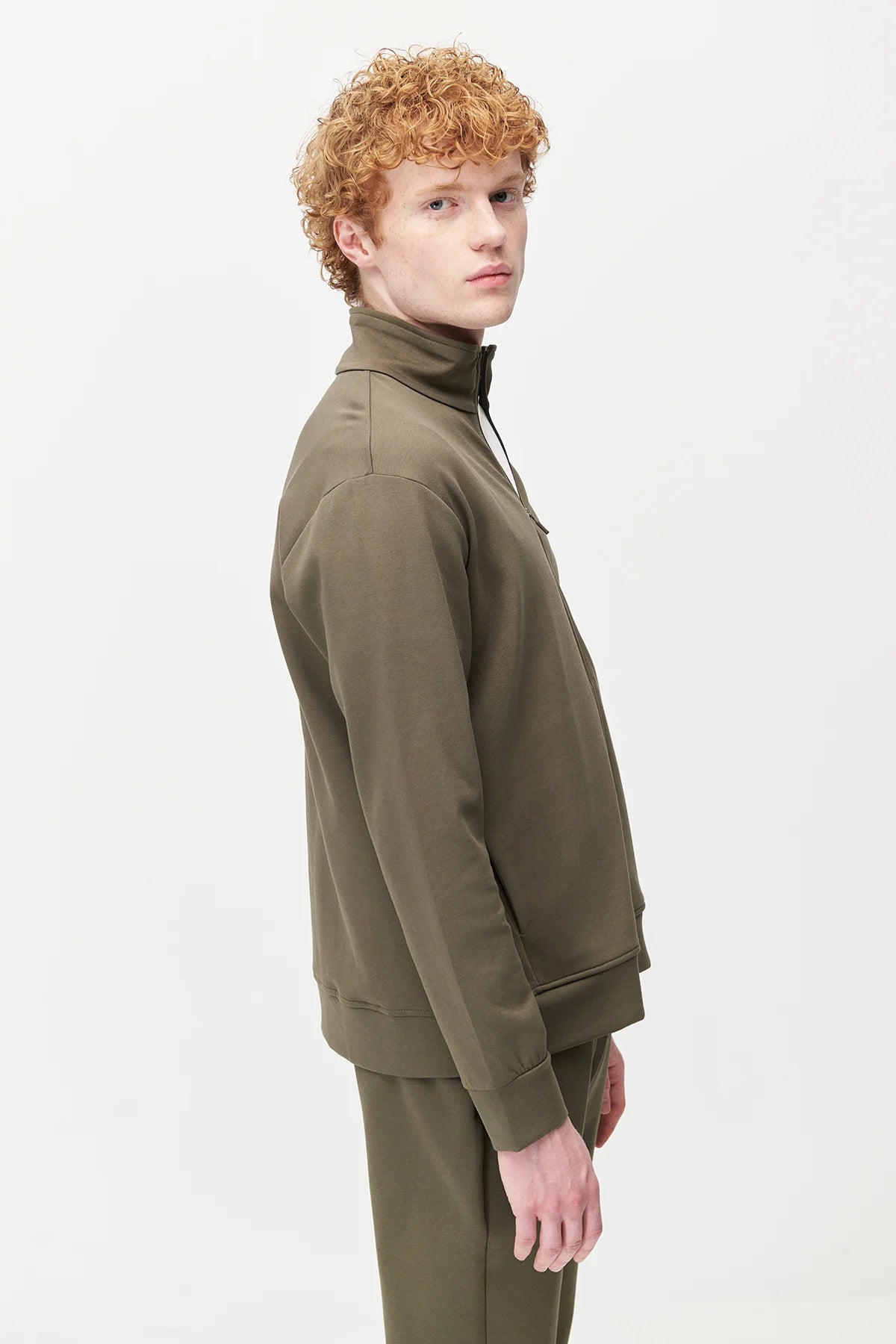 Men's Stand-Up Collar Zip-Up Sweatshirt