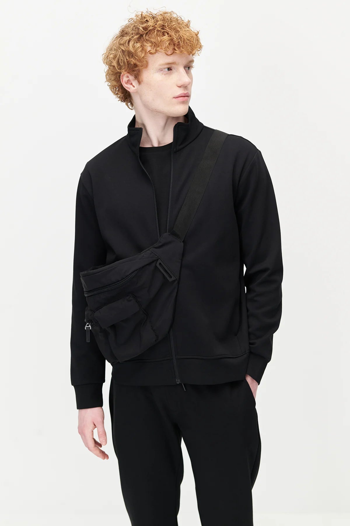 Men's Stand-Up Collar Zip-Up Sweatshirt