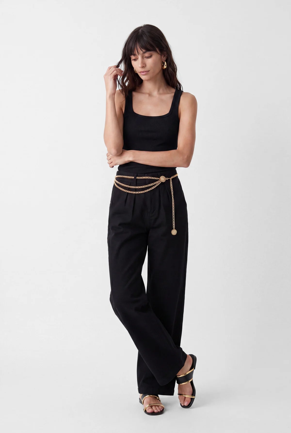 Women's Pleated Wide Leg Trousers