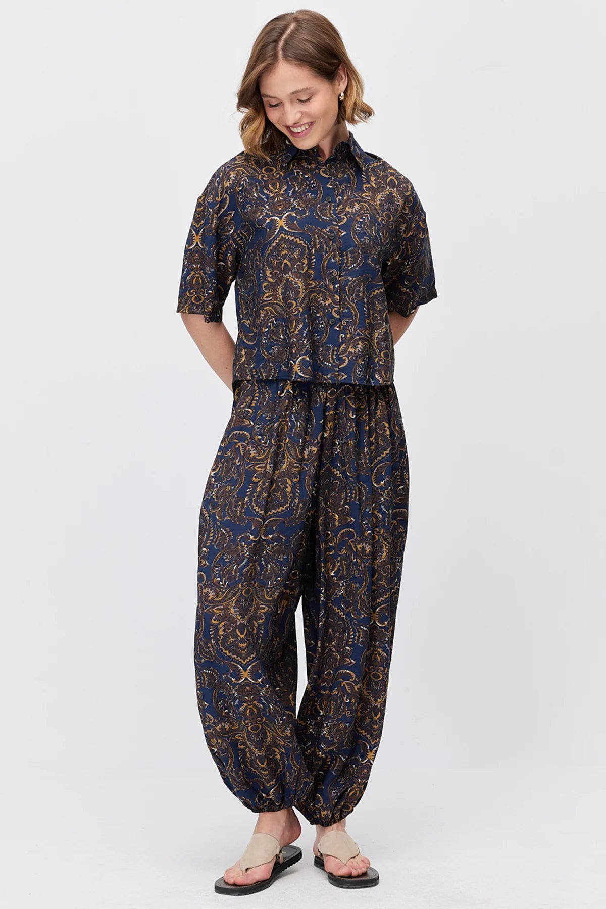 Women's Patterned Harem Pants