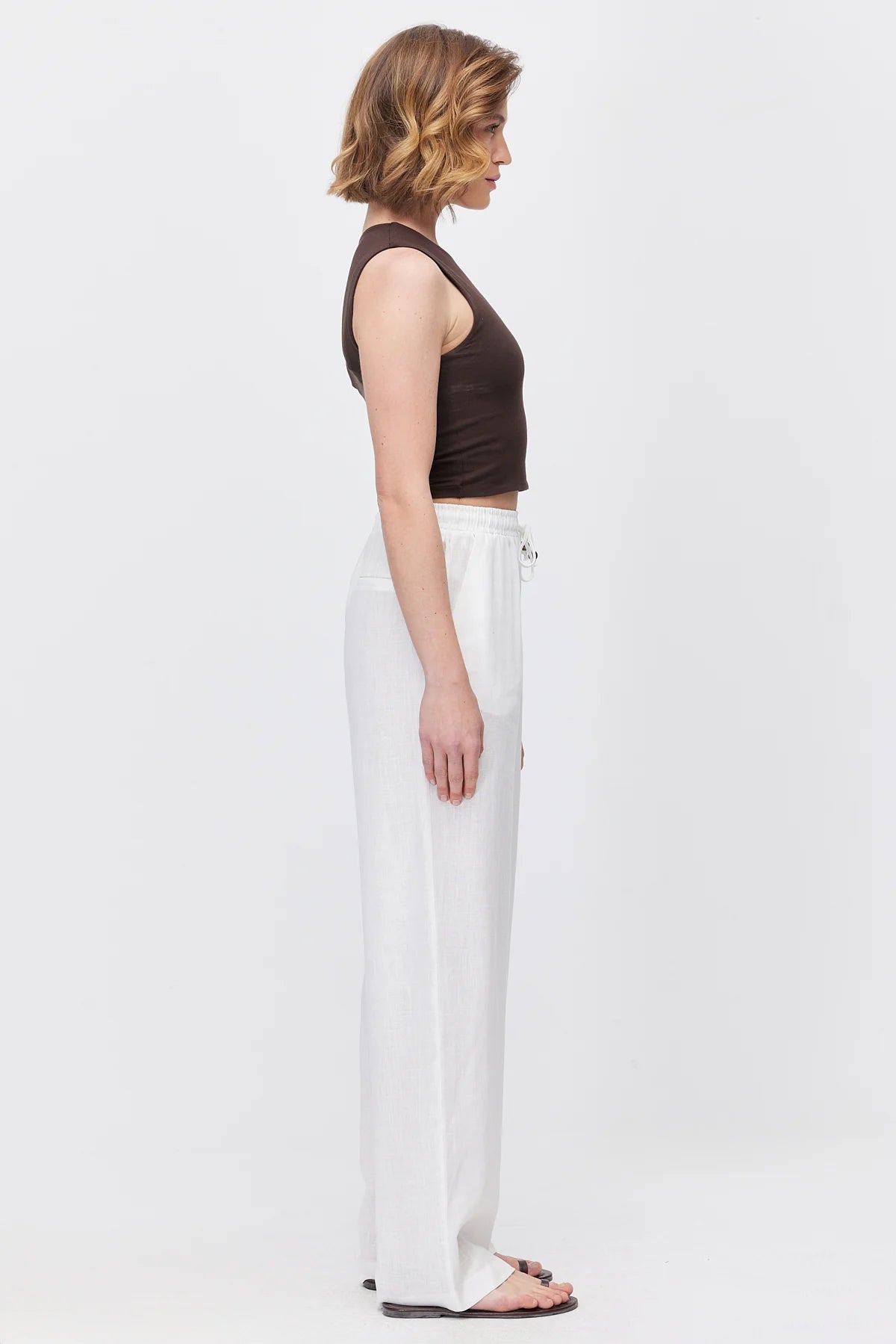 Women's Belted Pants with Pockets