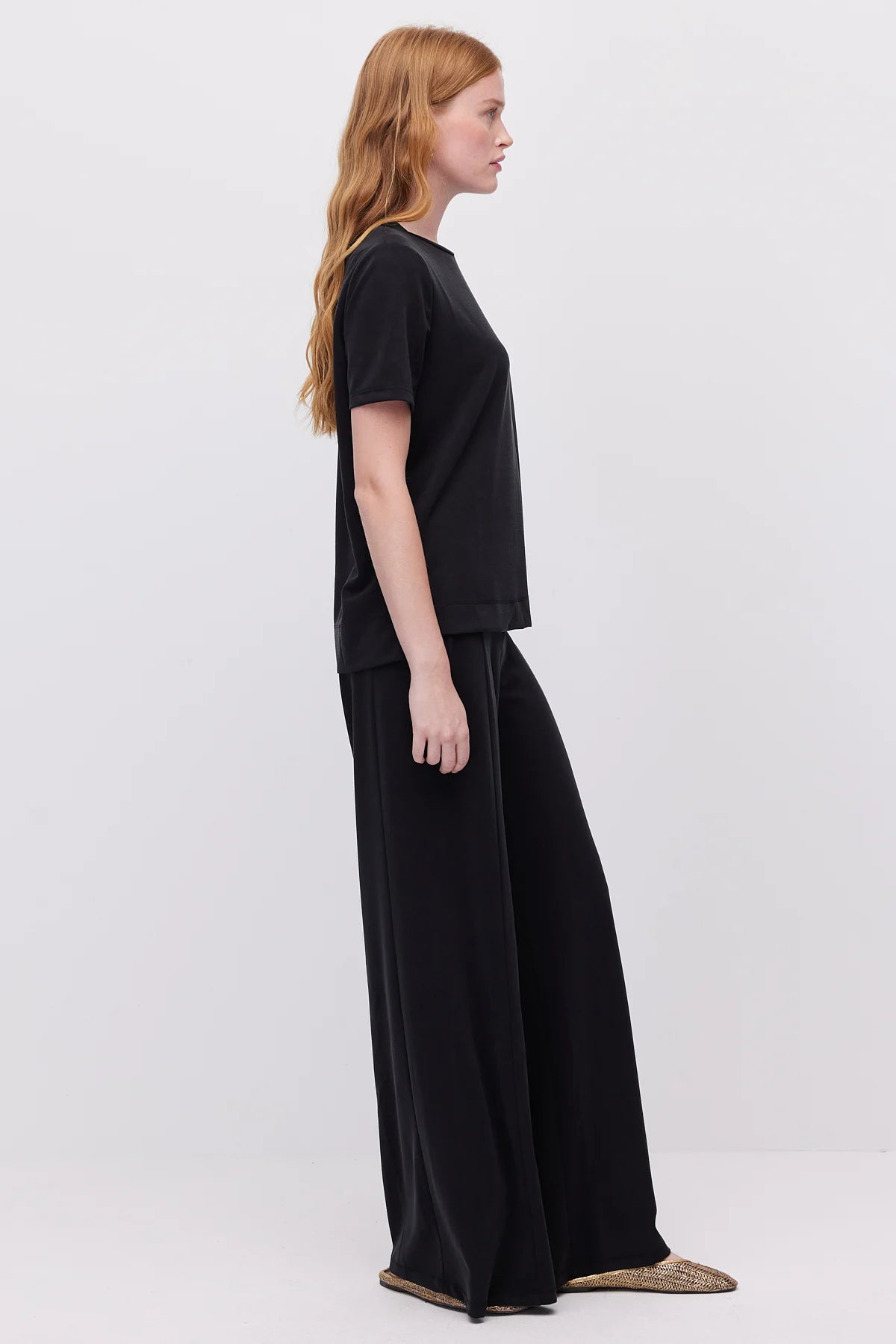 Women's Wide-Leg Draped Trousers