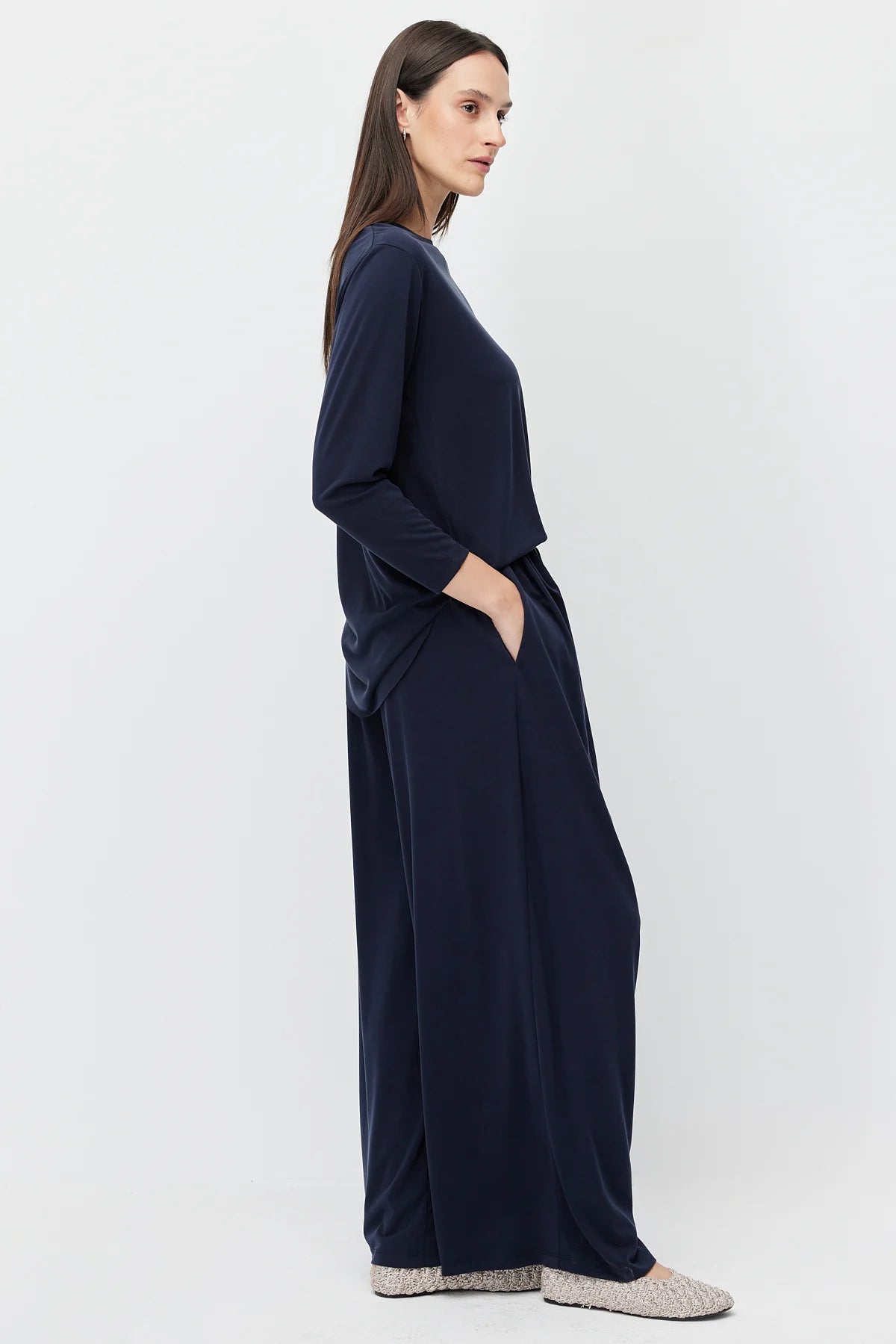 Women's Pleated Modal Trousers