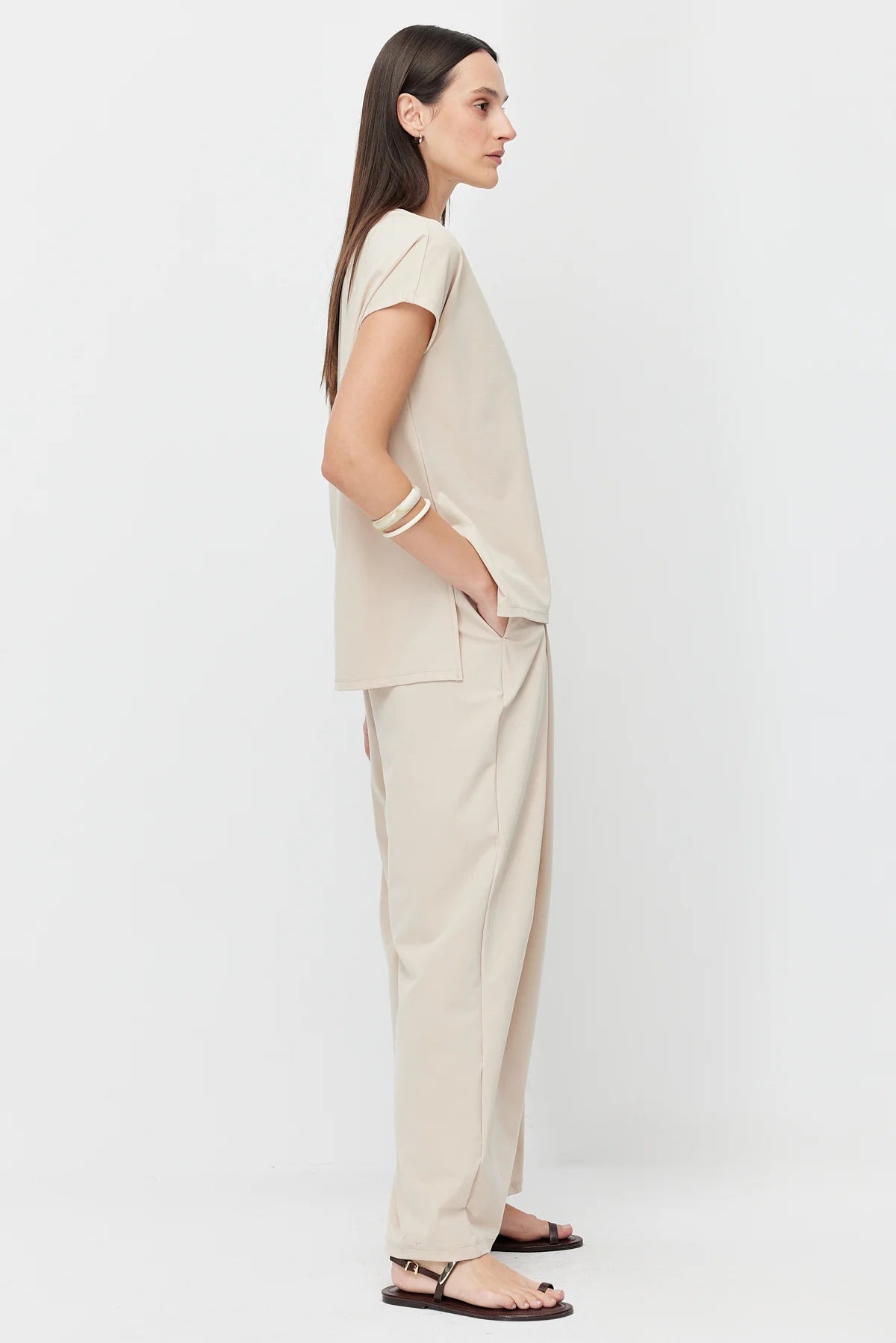 Women's Wide Leg Dart Trousers