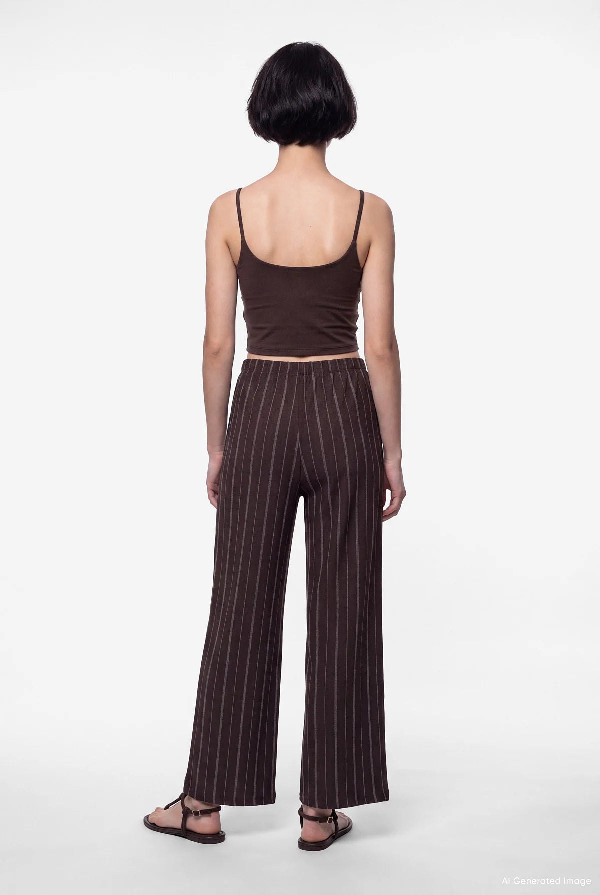 Women's Wide Leg Pants with Elastic Waistband