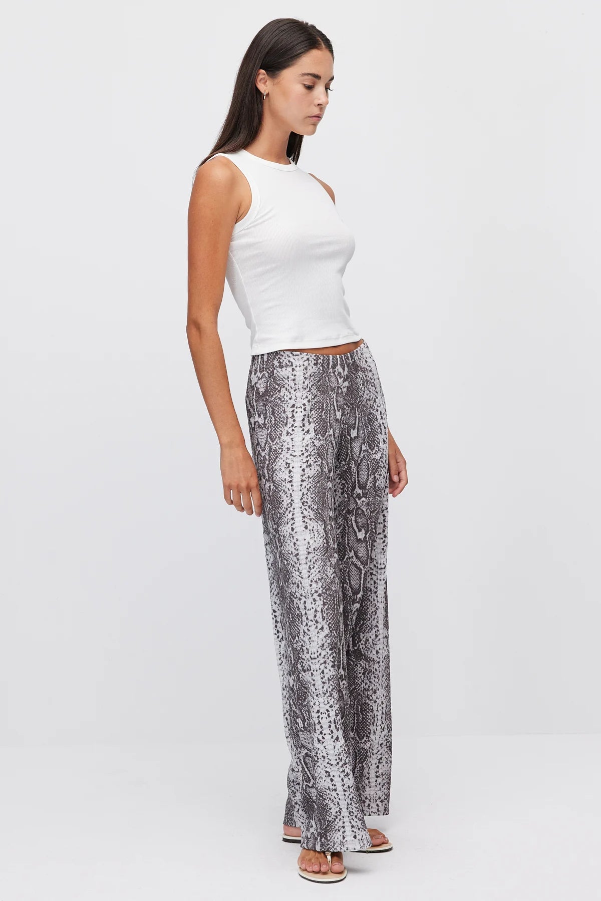 Women's Patterned Wide Leg Trousers