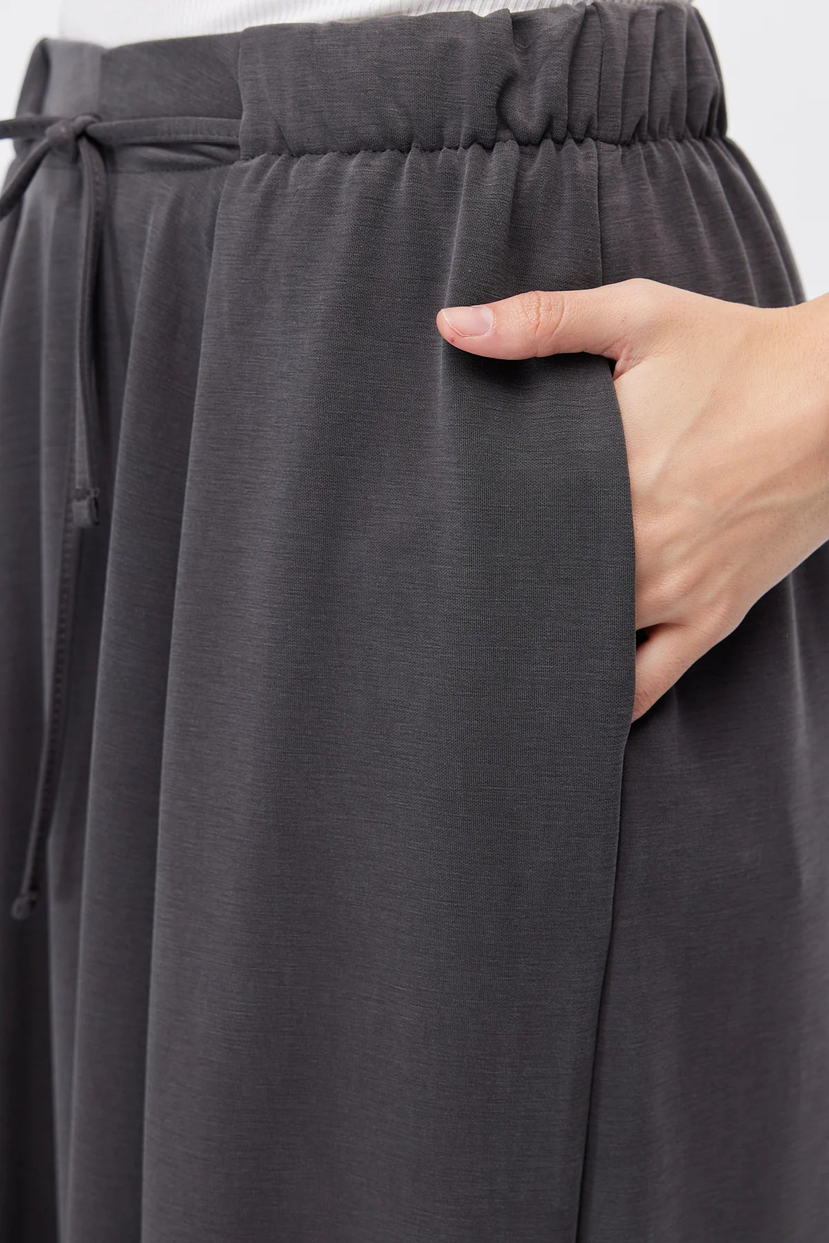 Women's Wide-Leg Trousers with Lace-Up Detail