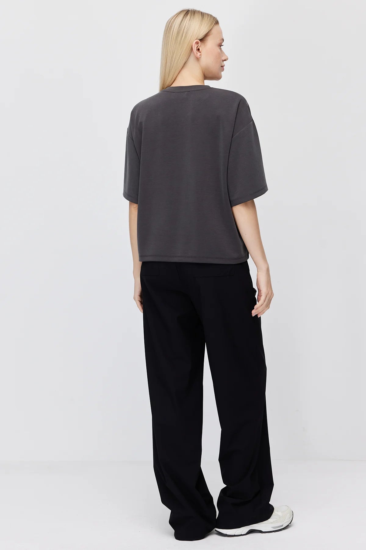 Women's Wide Leg Trousers with Elastic Waist and Drawstring