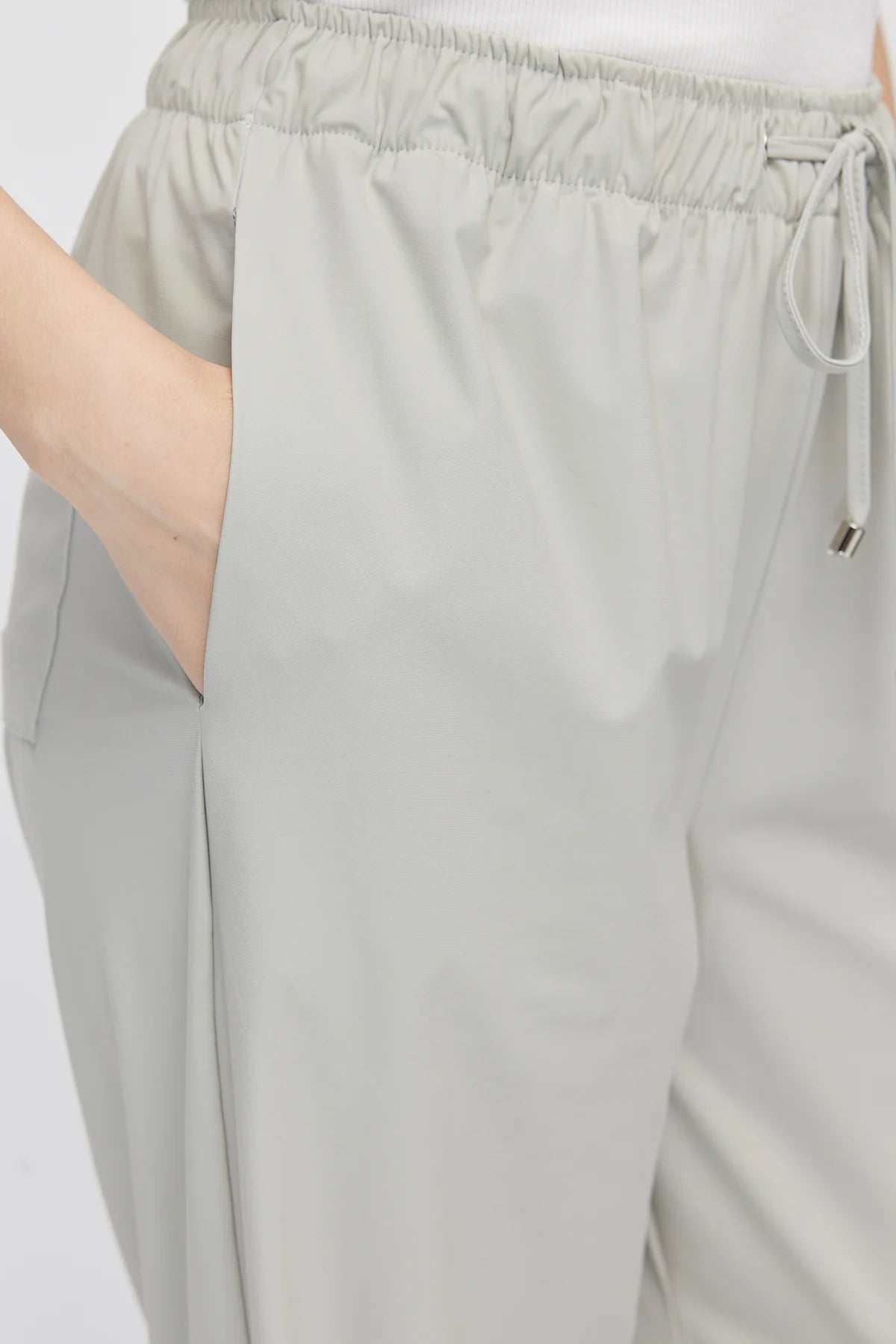 Women's Wide Leg Trousers with Elastic Waist and Drawstring