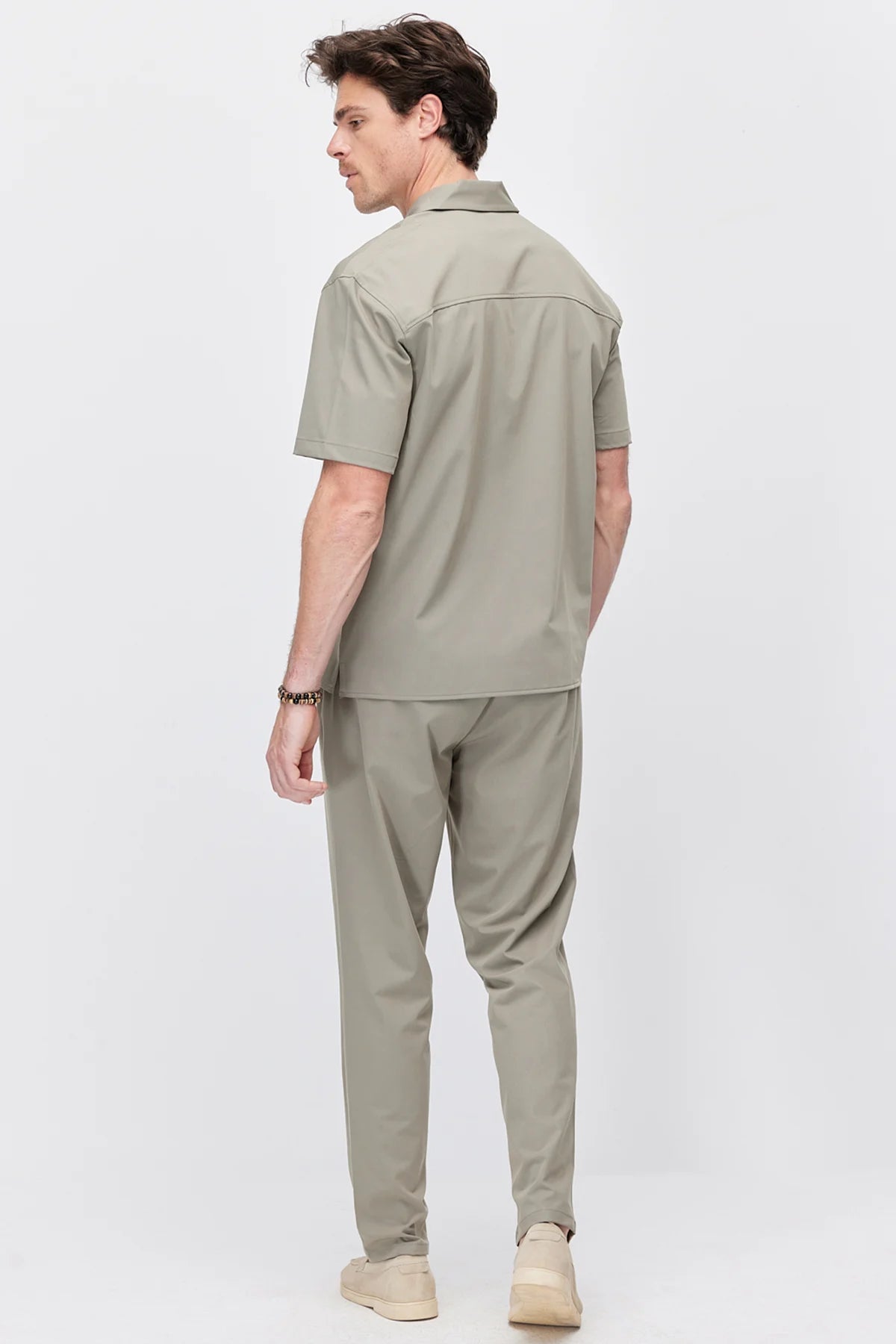 Men's Jogger Pants with Elastic Waistband and Drawstring