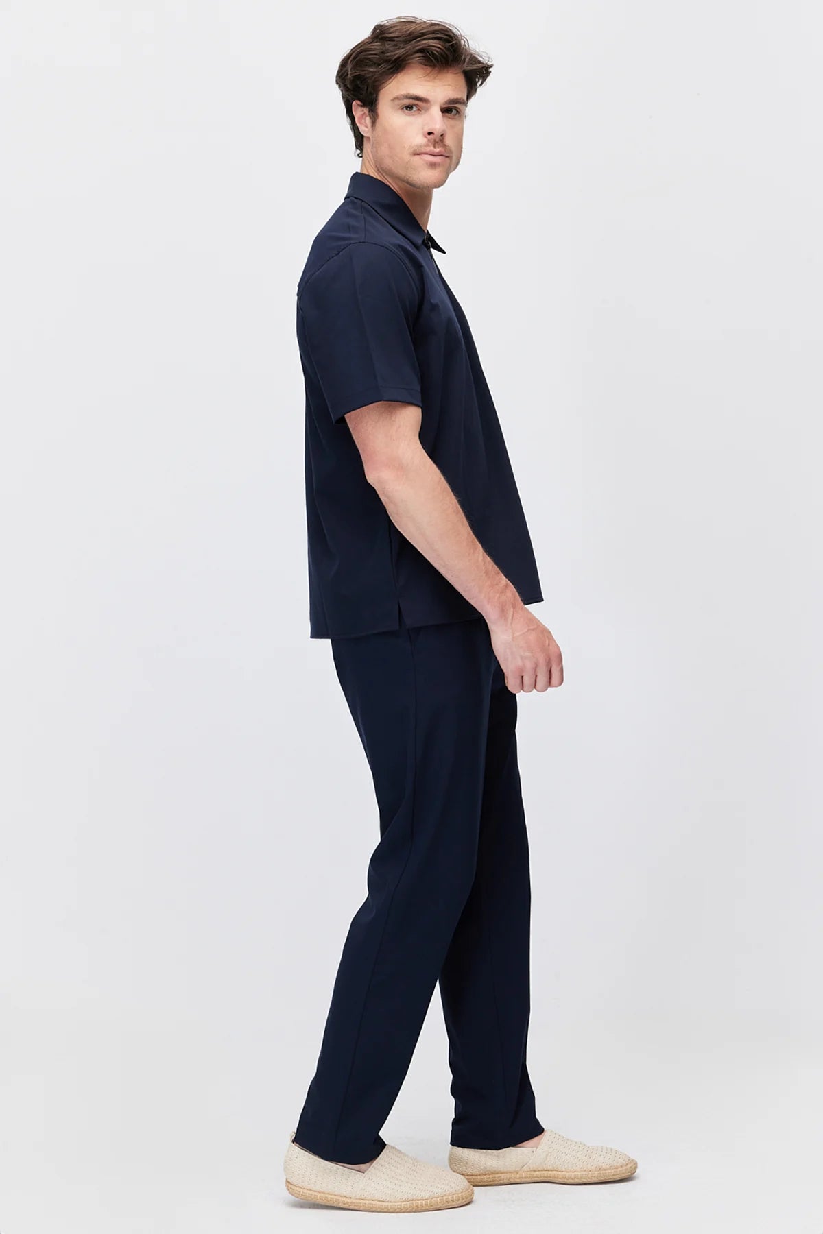 Men's Jogger Pants with Elastic Waistband and Drawstring