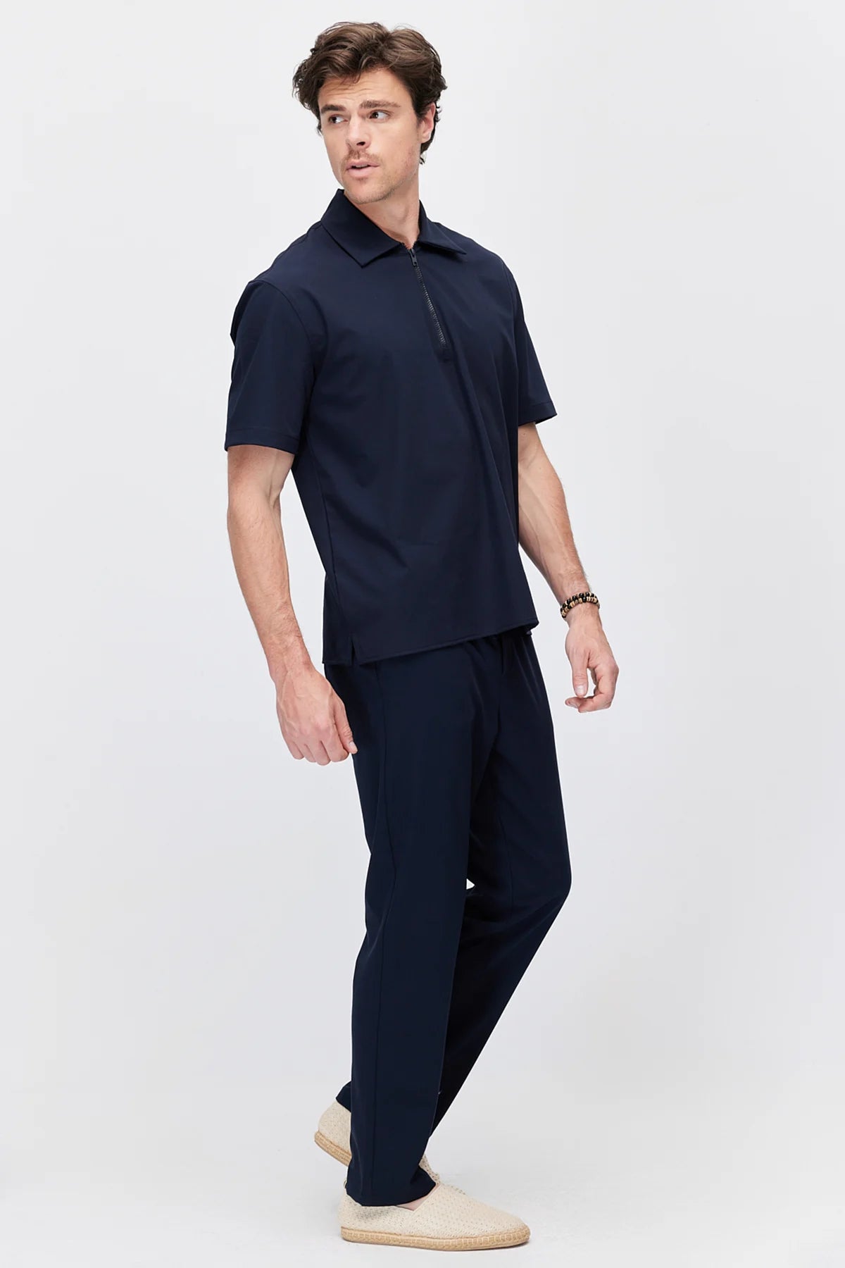Men's Jogger Pants with Elastic Waistband and Drawstring