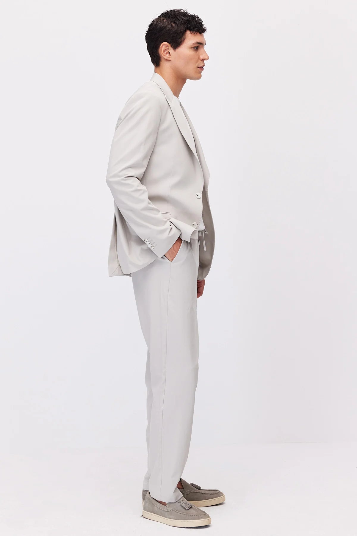 Men's Jogger Pants with Elastic Waistband and Drawstring