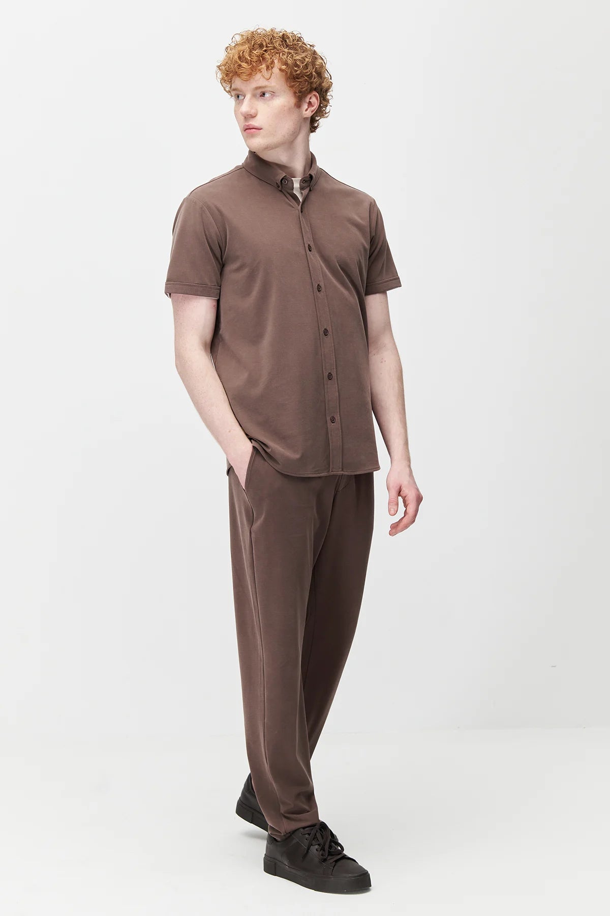 Men's Soft Textured Trousers