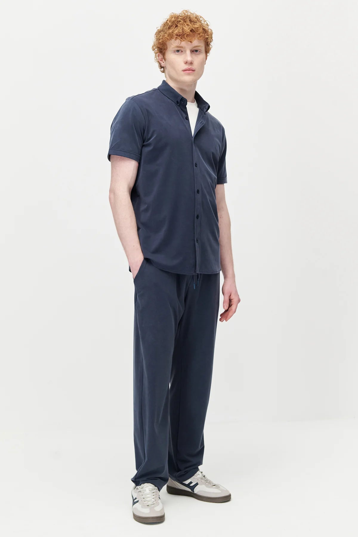 Men's Soft Textured Trousers