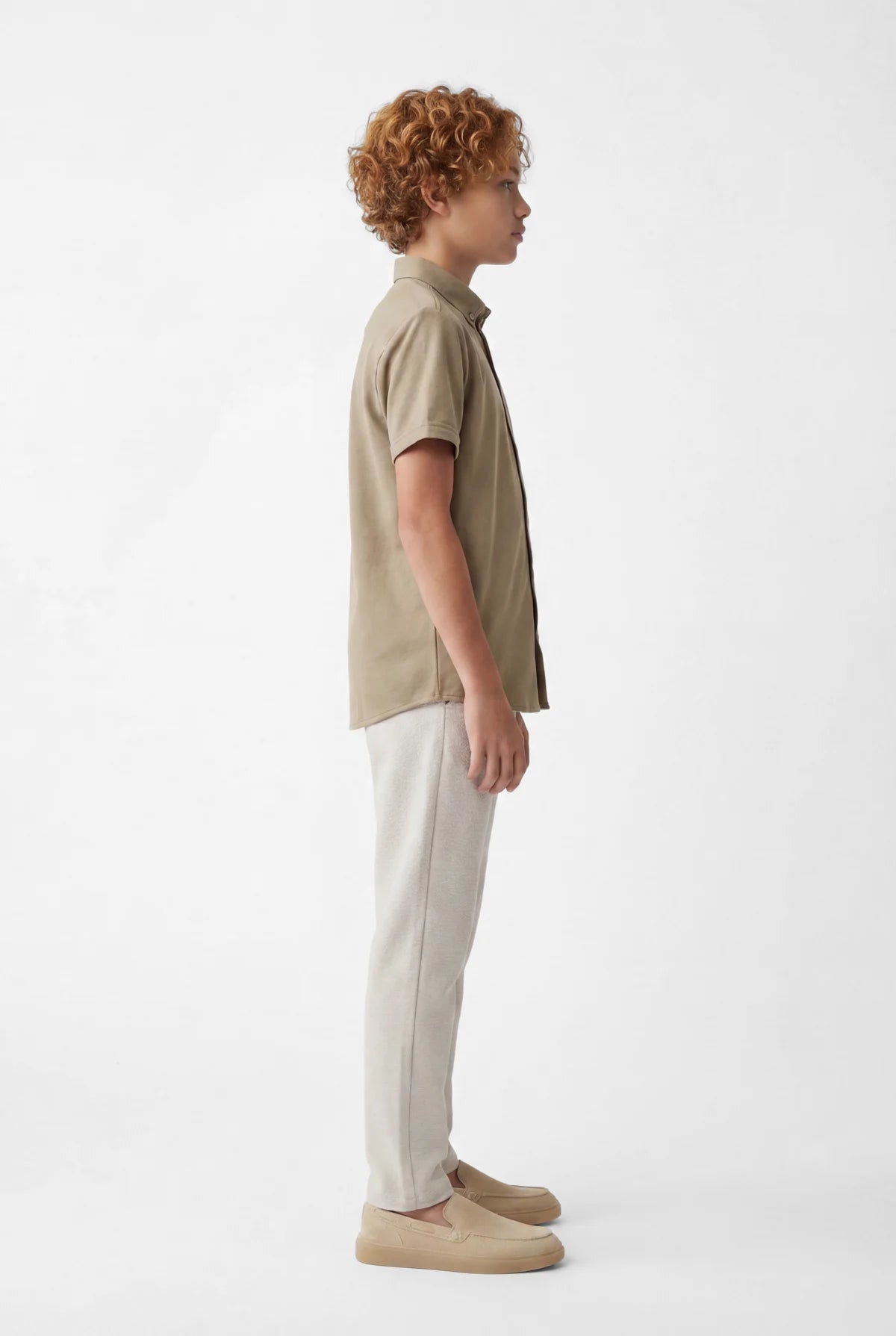 Boys' Textured Jogger Pants with Elastic Waistband