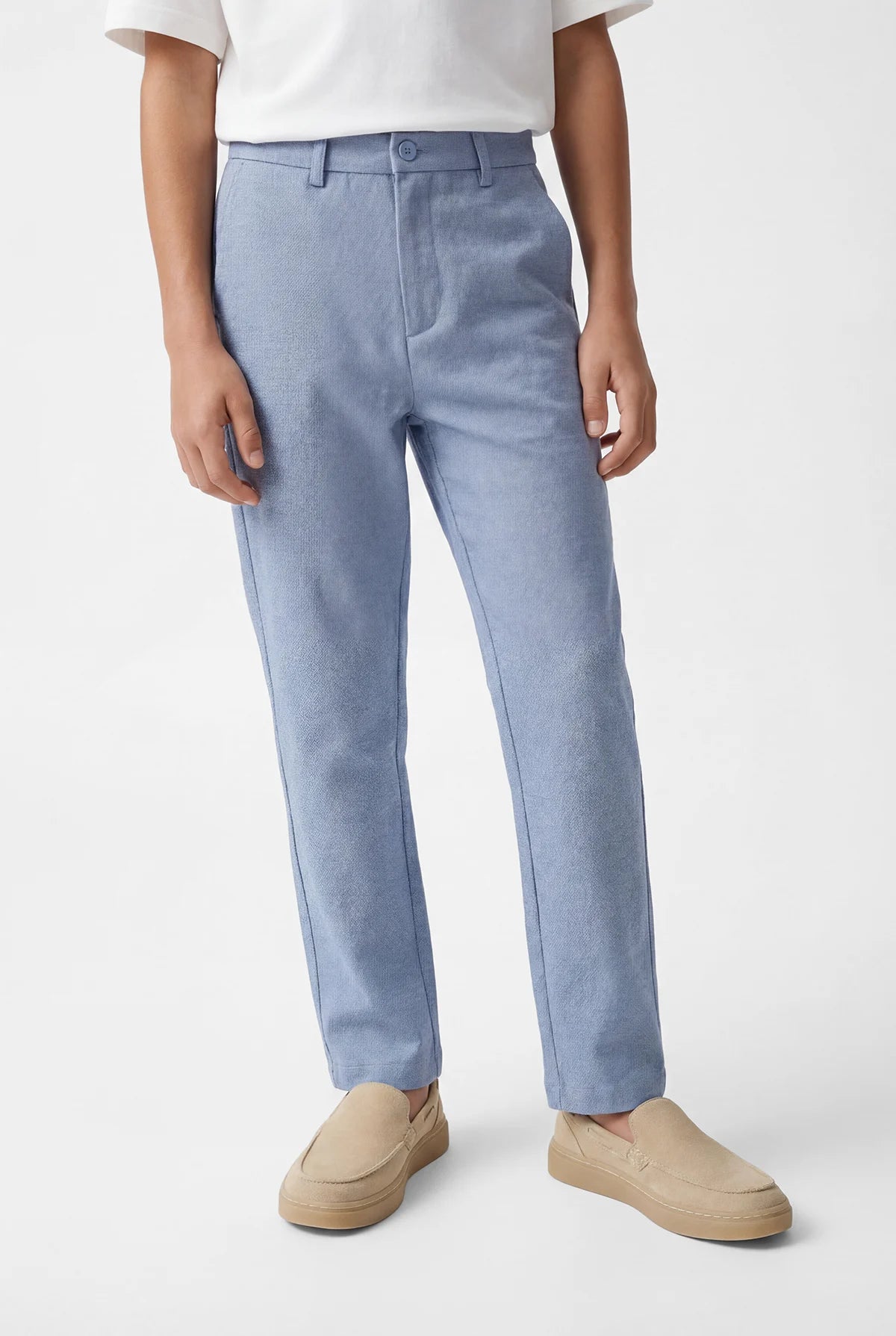 Boys' Classic Trousers with Half Elastic Waistband