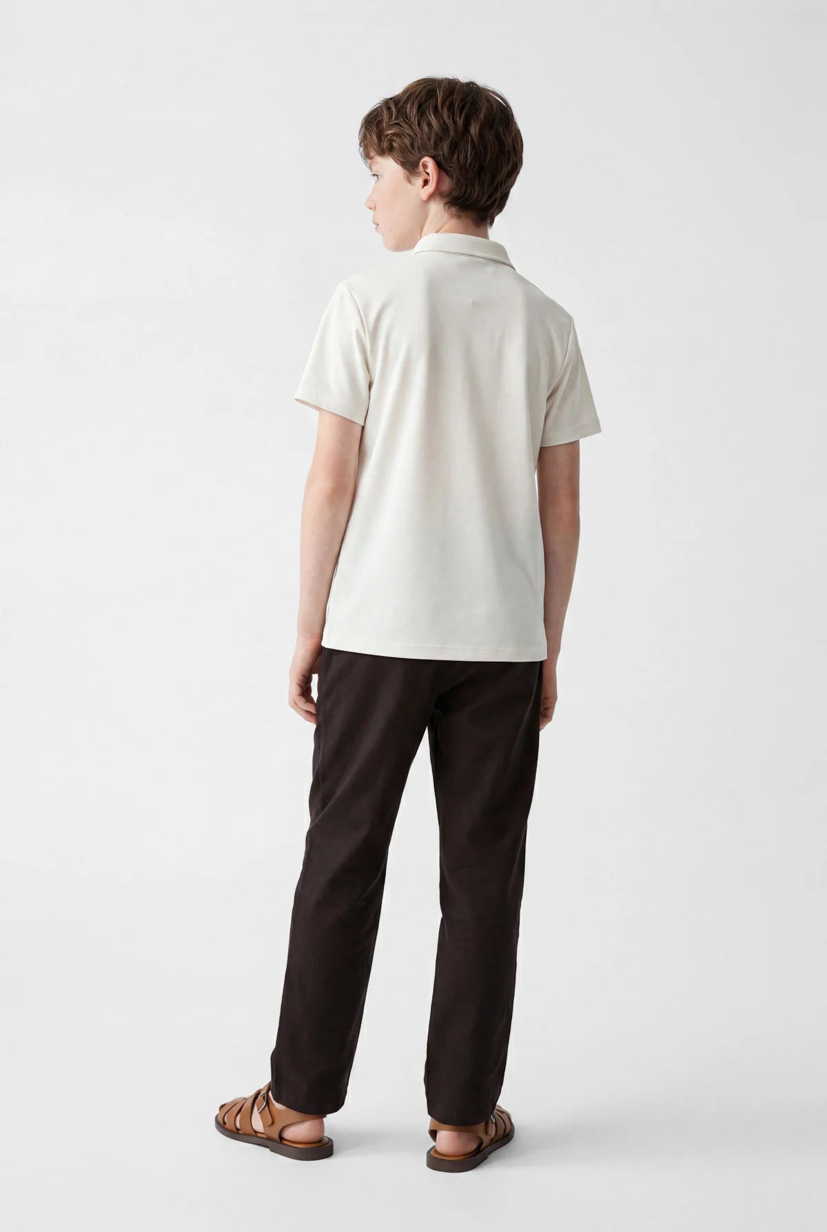 Boys' Textured Jogger Pants with Elastic Waistband