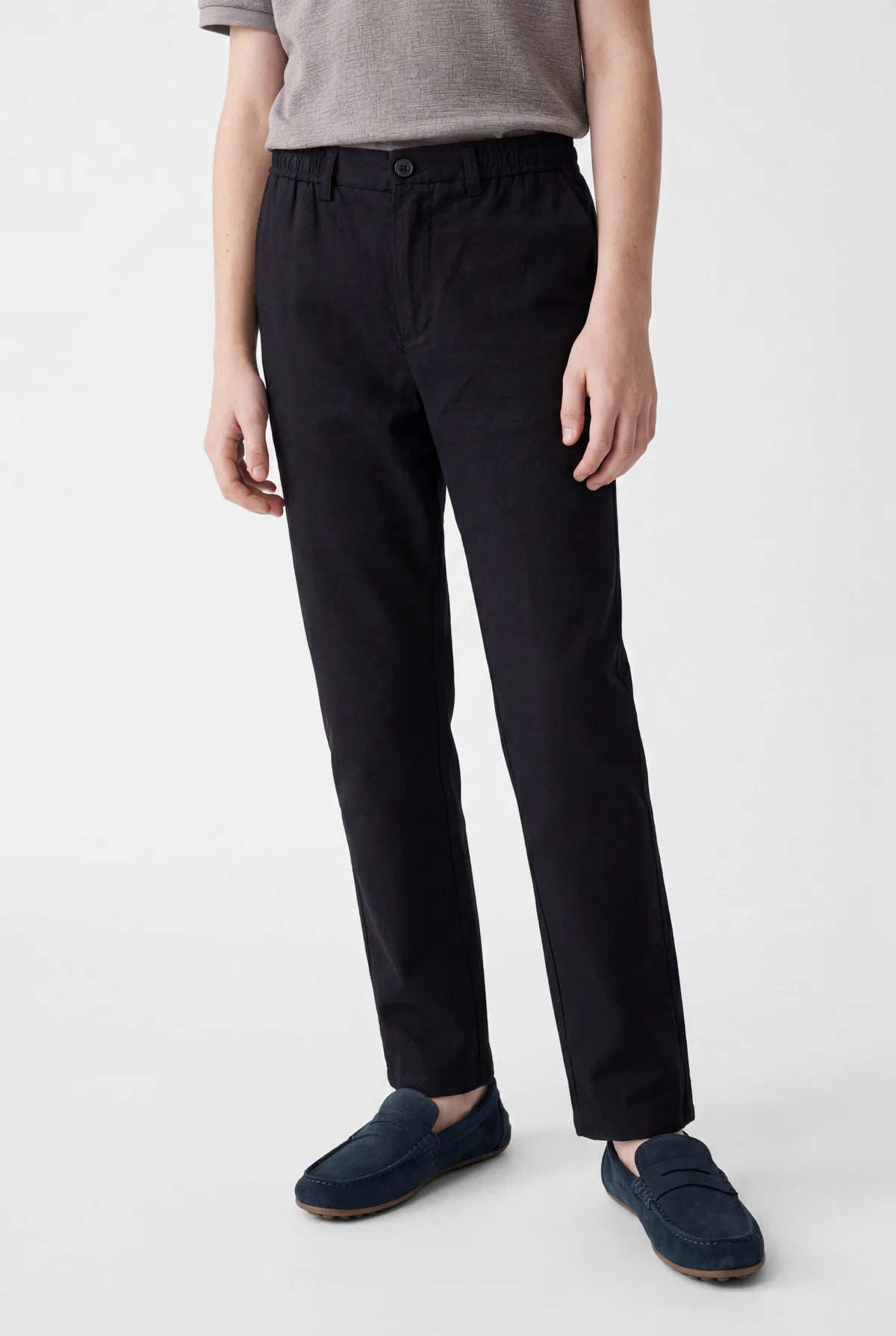 Boys' Textured Jogger Pants with Elastic Waistband