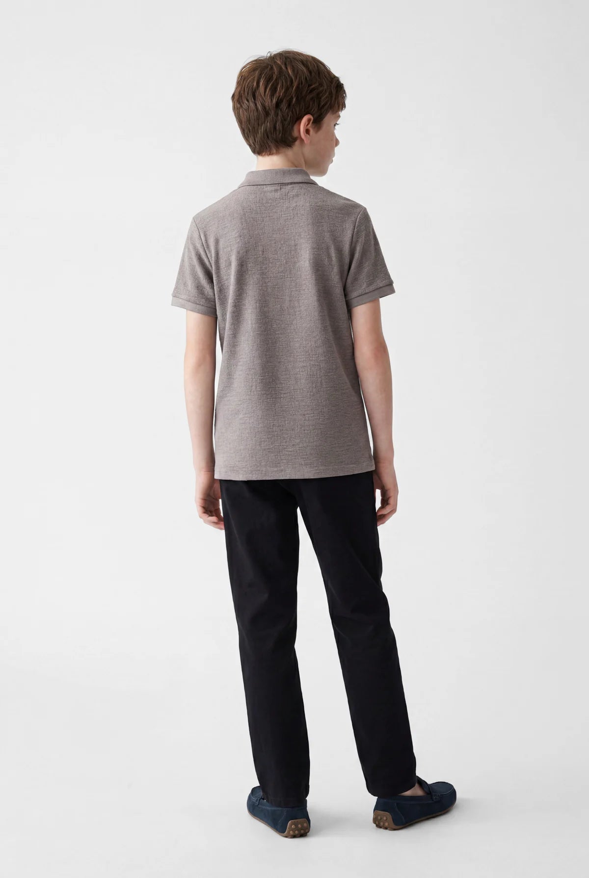 Boys' Textured Jogger Pants with Elastic Waistband