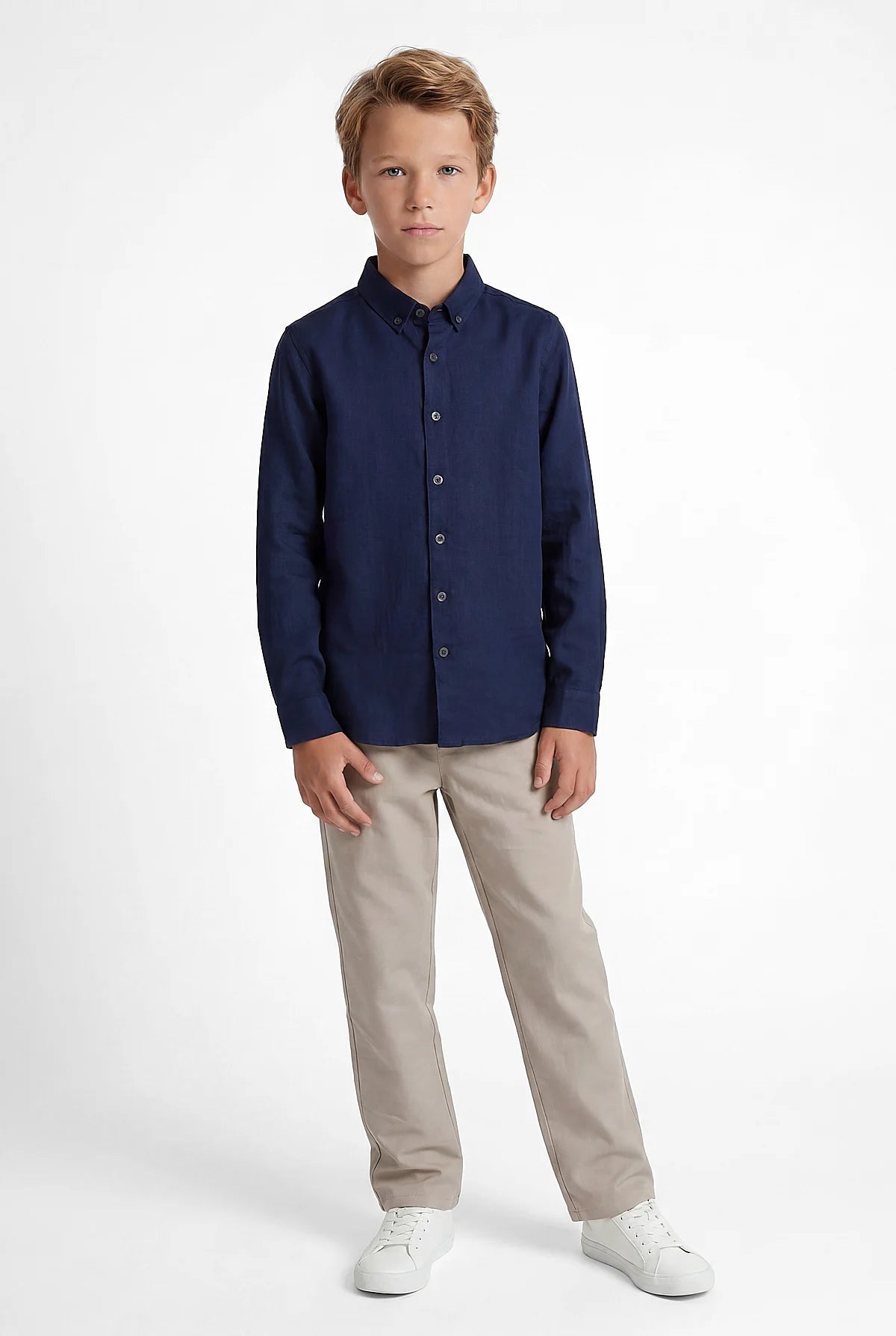 Boys' Textured Jogger Pants with Elastic Waistband