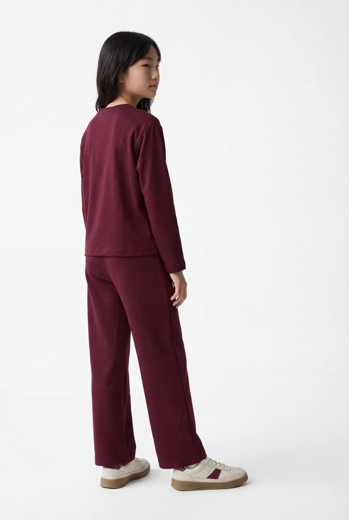 Girls' Trousers with Side Stripes