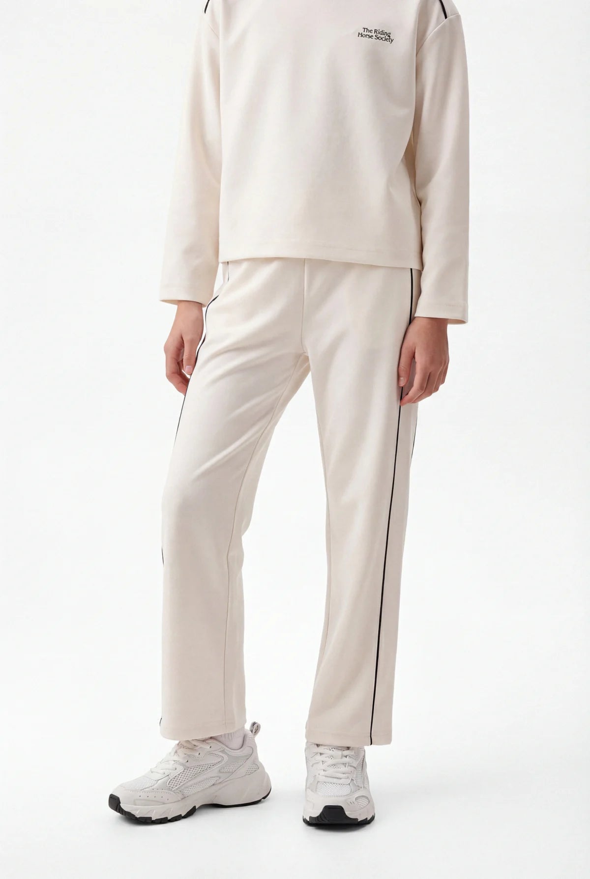 Girls' Trousers with Side Stripes