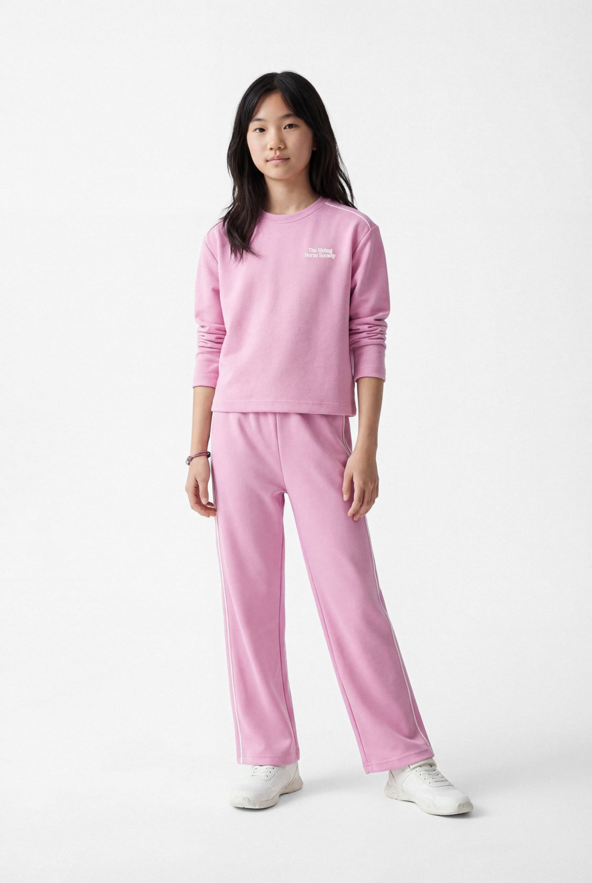 Girls' Trousers with Side Stripes
