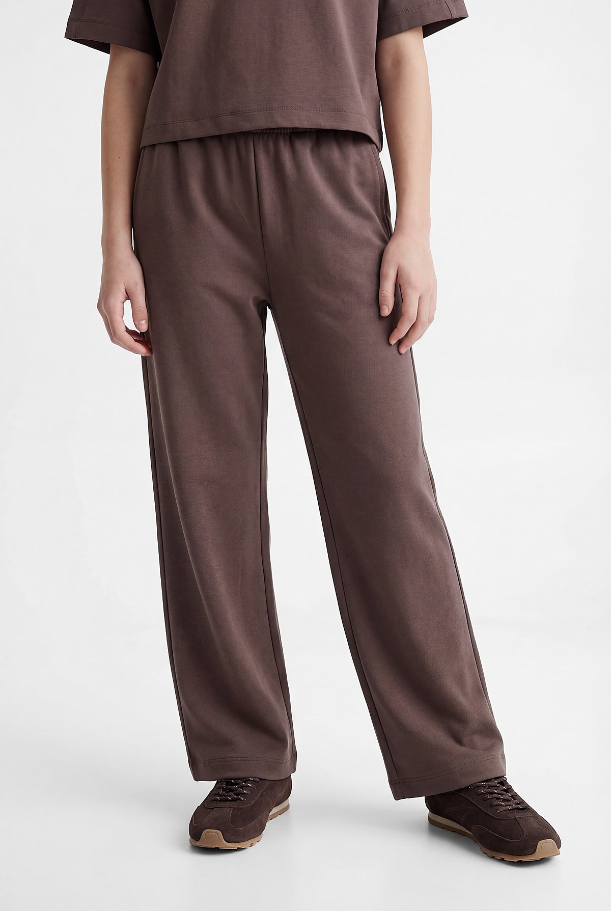 Girls' Wide Leg Trousers with Elastic Waistband