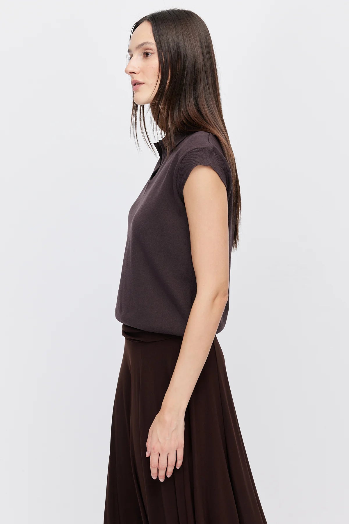 Women's Polo Collar Short-Sleeve Knitwear