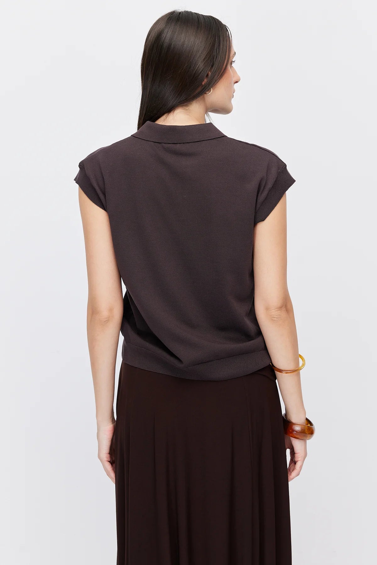 Women's Polo Collar Short-Sleeve Knitwear