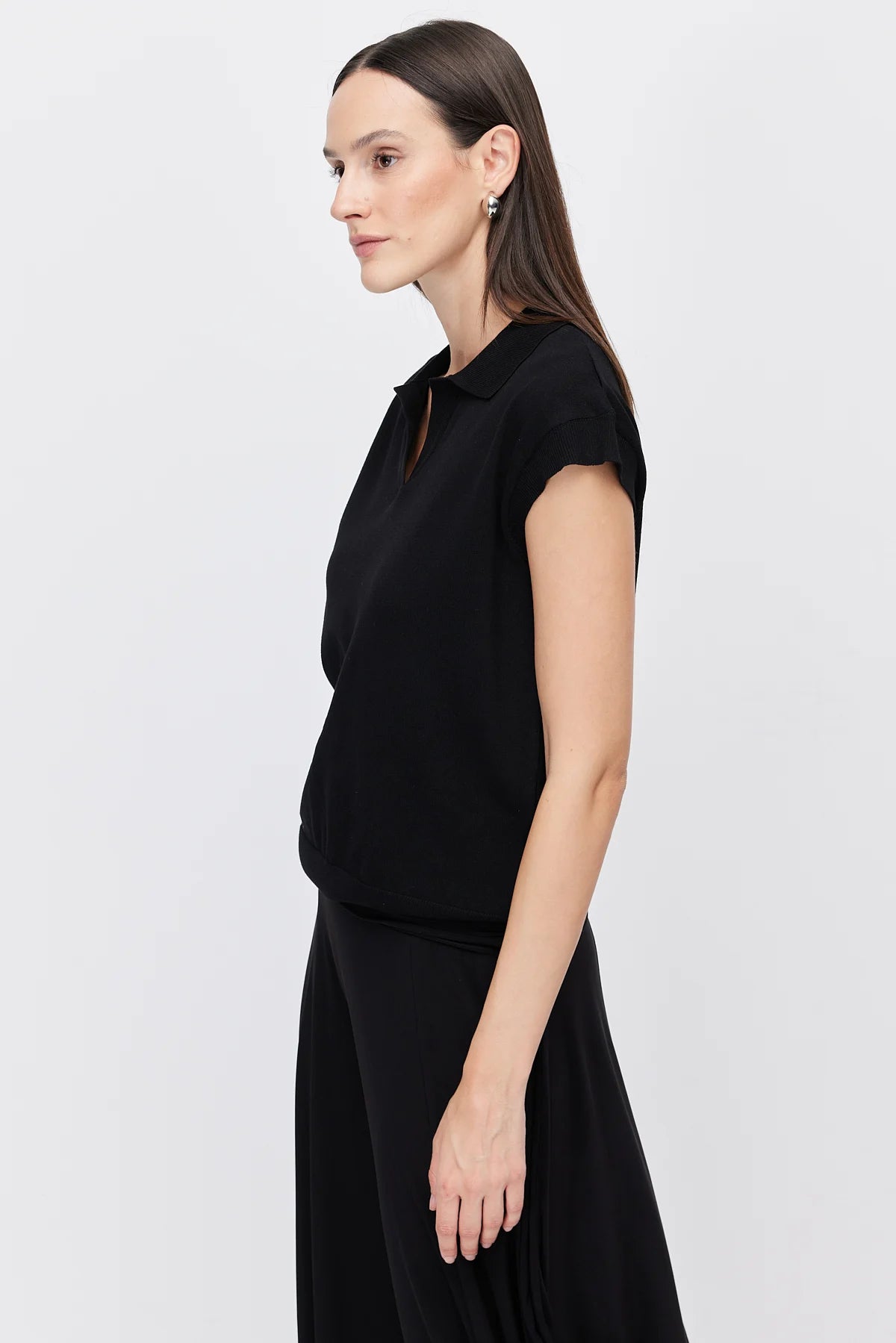 Women's Polo Collar Short-Sleeve Knitwear