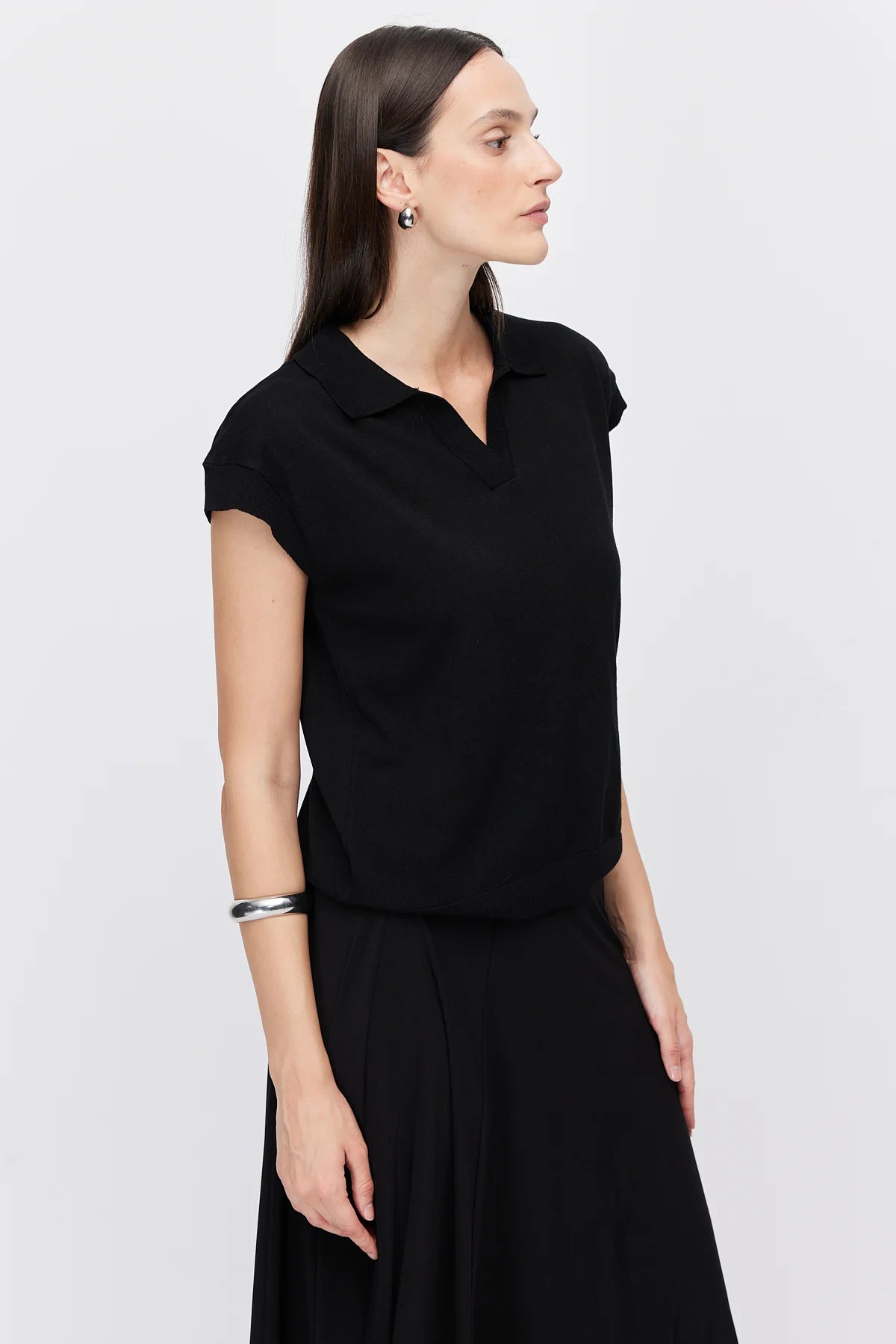 Women's Polo Collar Short-Sleeve Knitwear