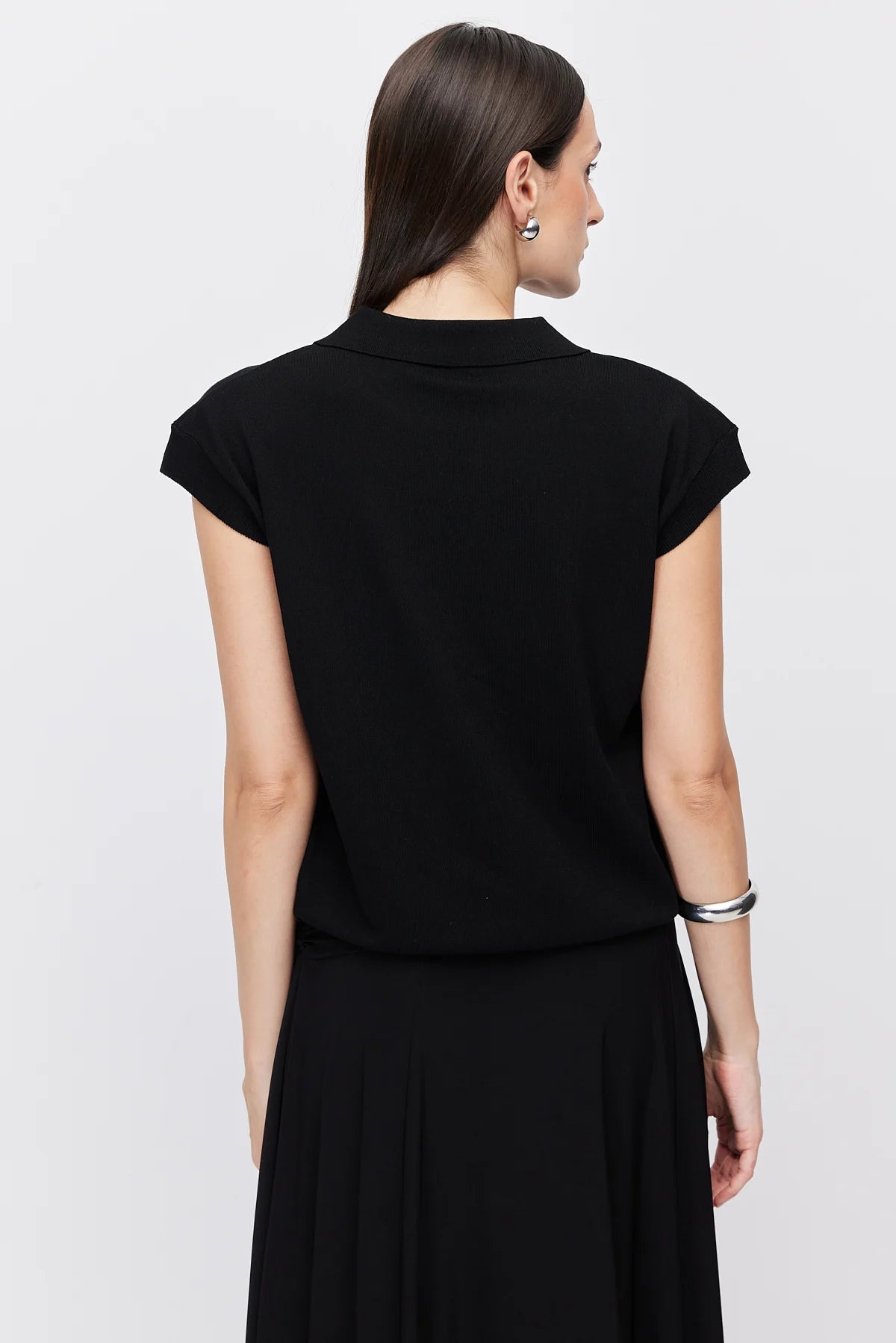 Women's Polo Collar Short-Sleeve Knitwear